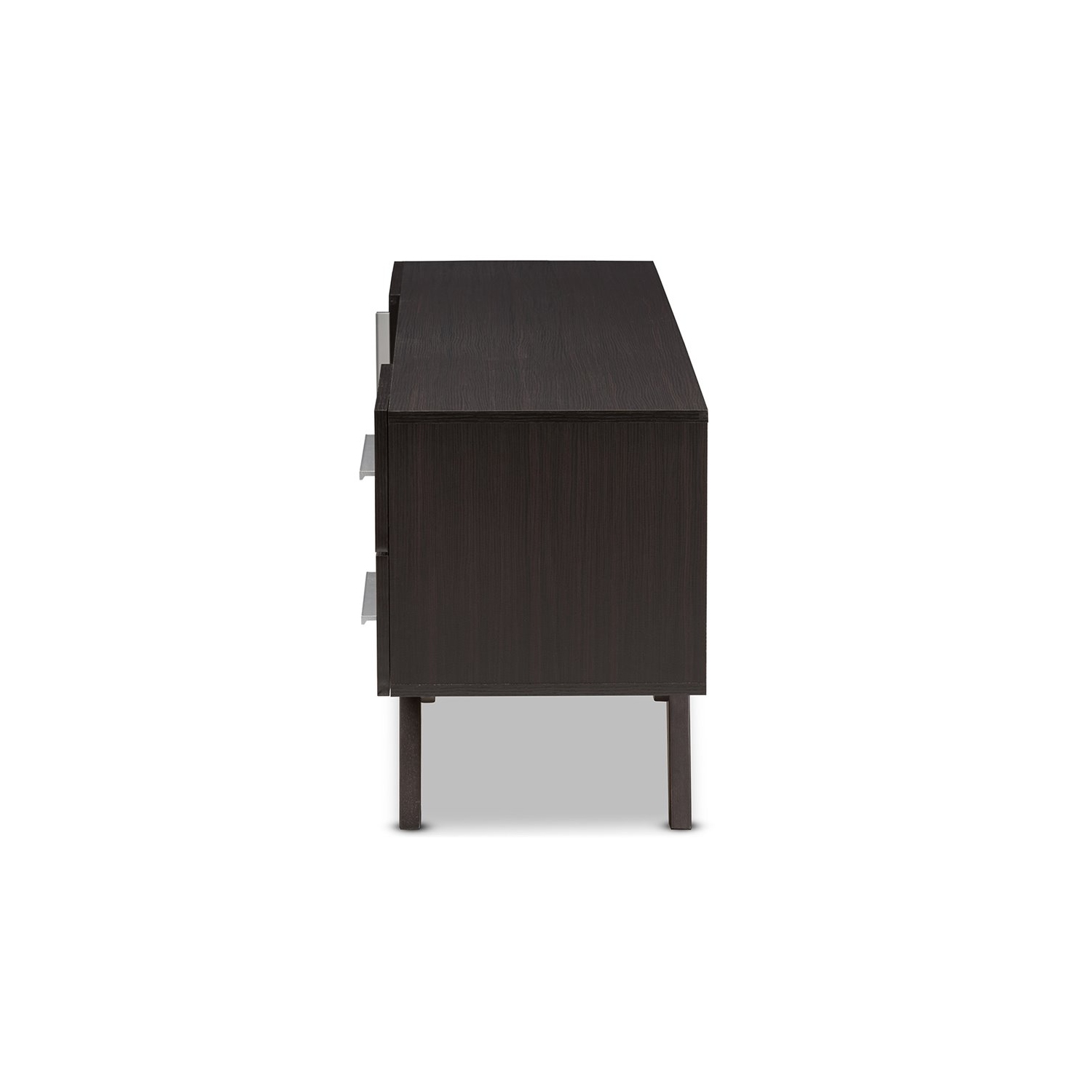 Baxton Studio Ashfield 60" TV Stand in Dark Brown