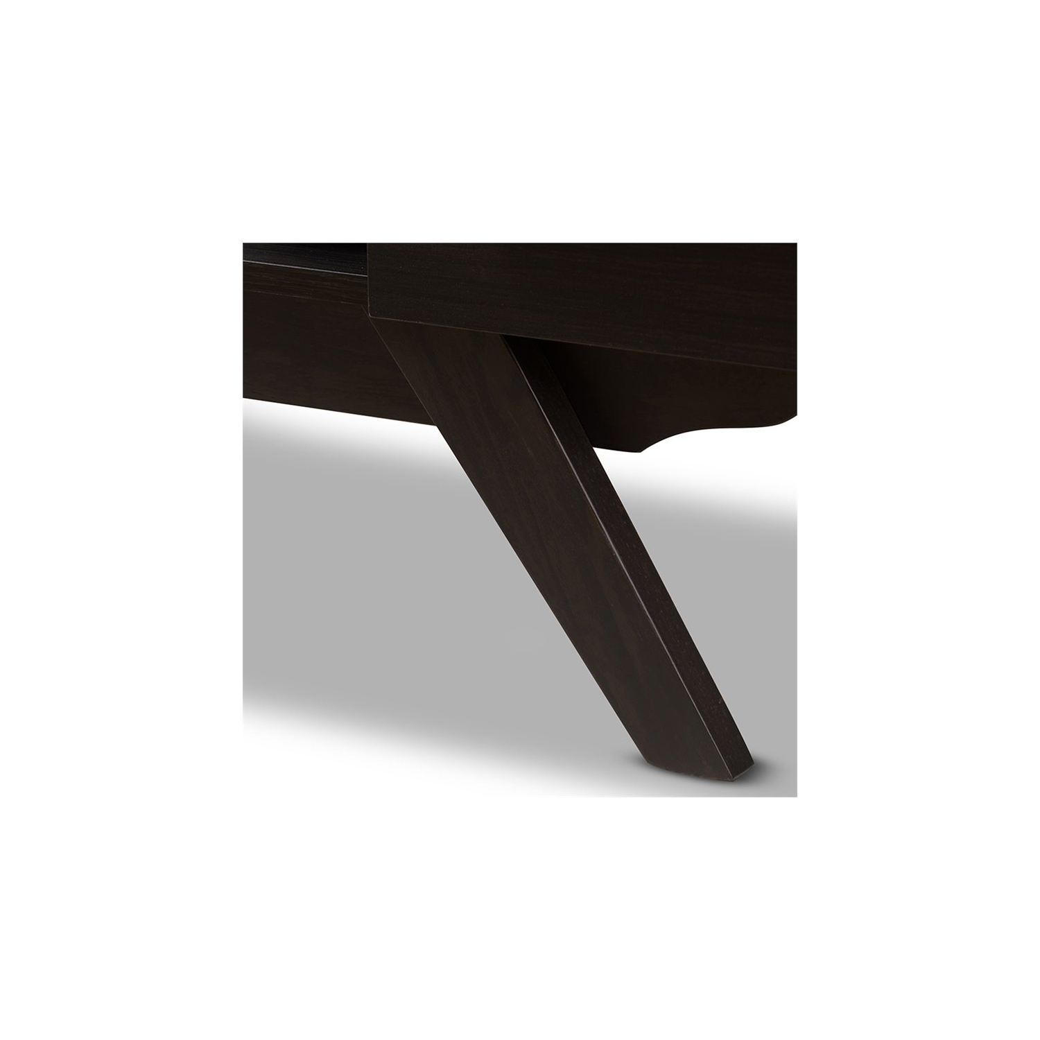 Baxton Studio Ashfield 60" TV Stand in Dark Brown