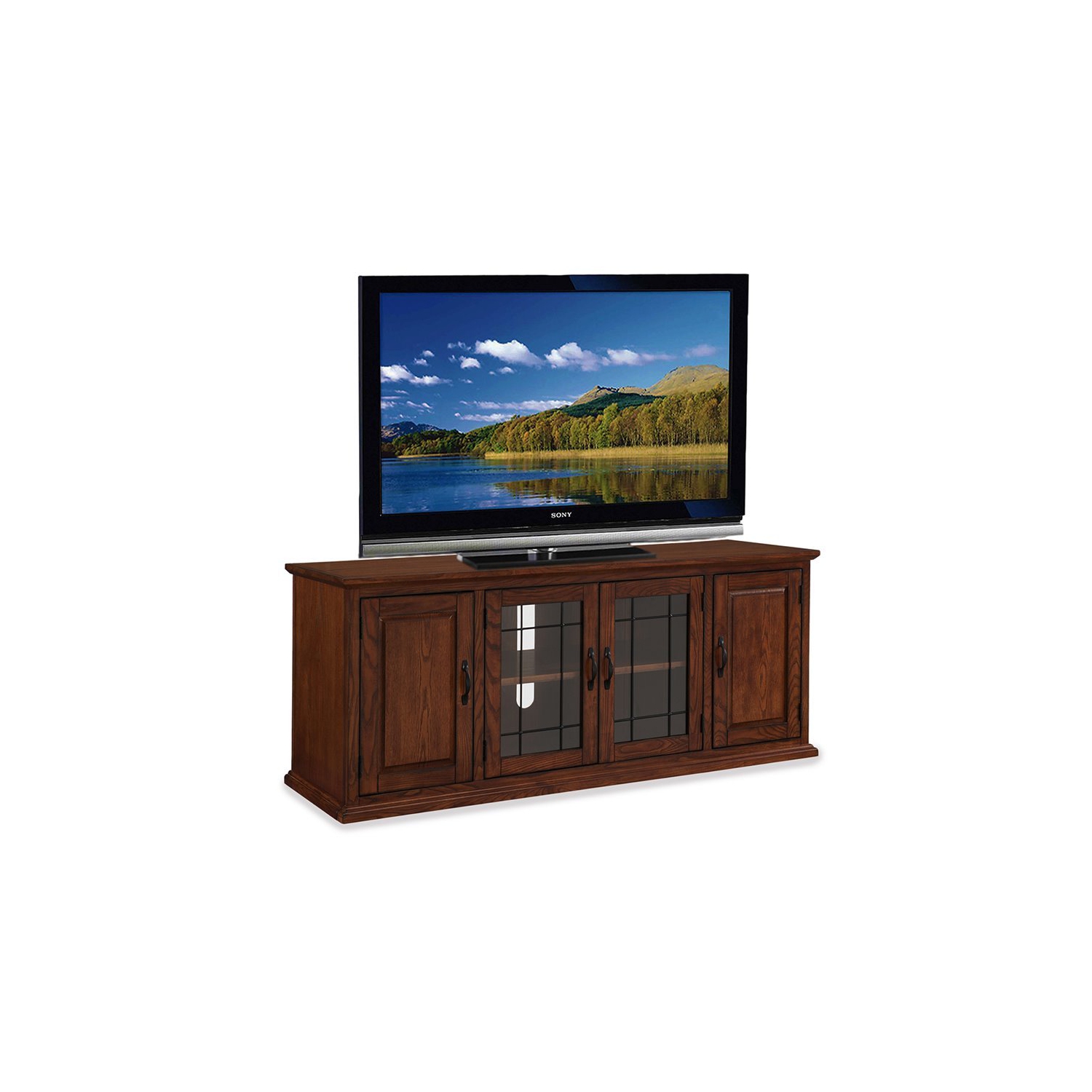 Bowery Hill 60" TV Stand in Burnished Oak