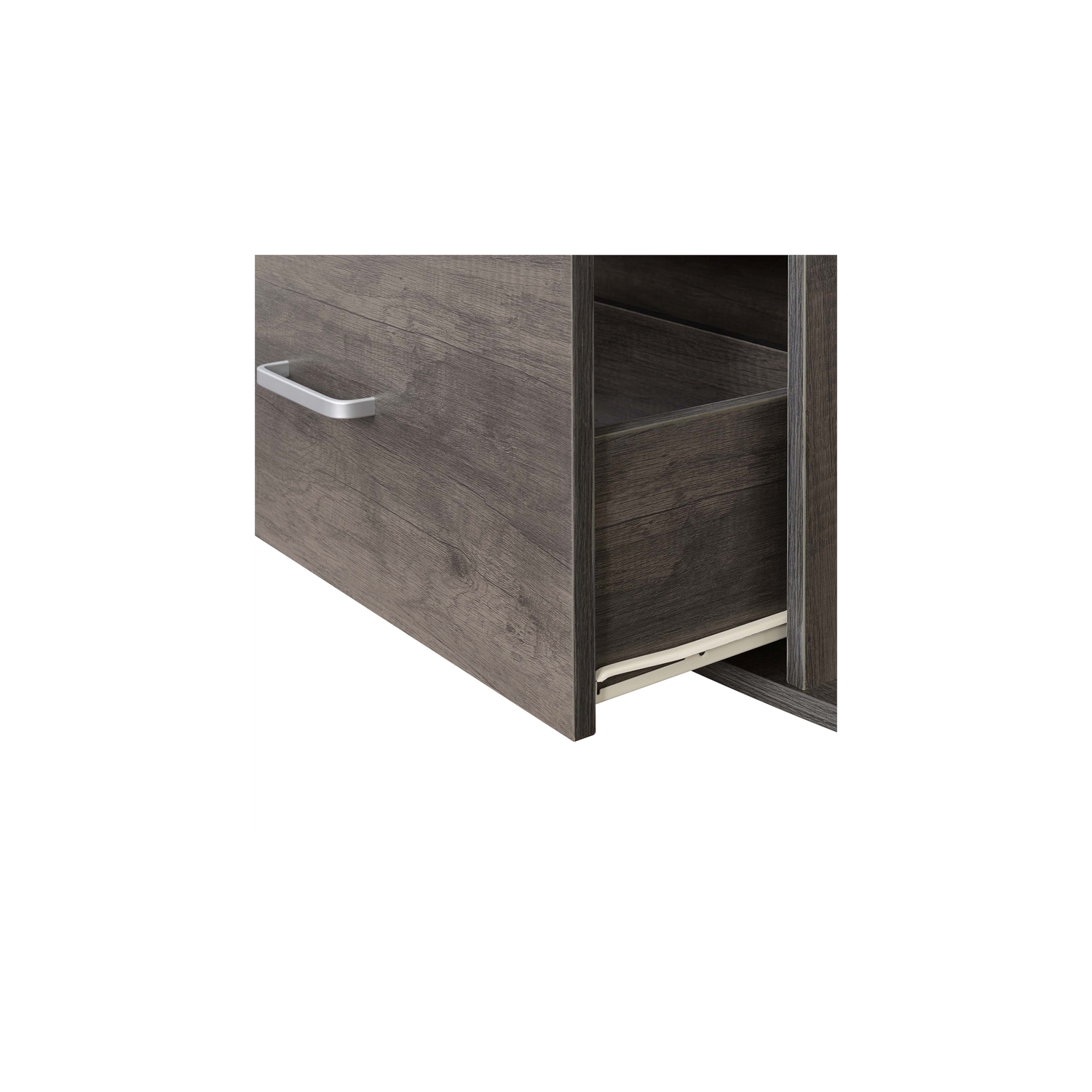 Graystone 60-inch One-Drawer TV Stand with Shelves in Gray Wood Finish