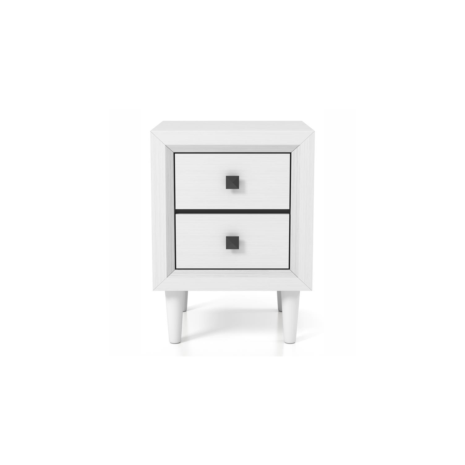 Furniture of America Hetter Transitional Wood 2-Drawer Nightstand in White