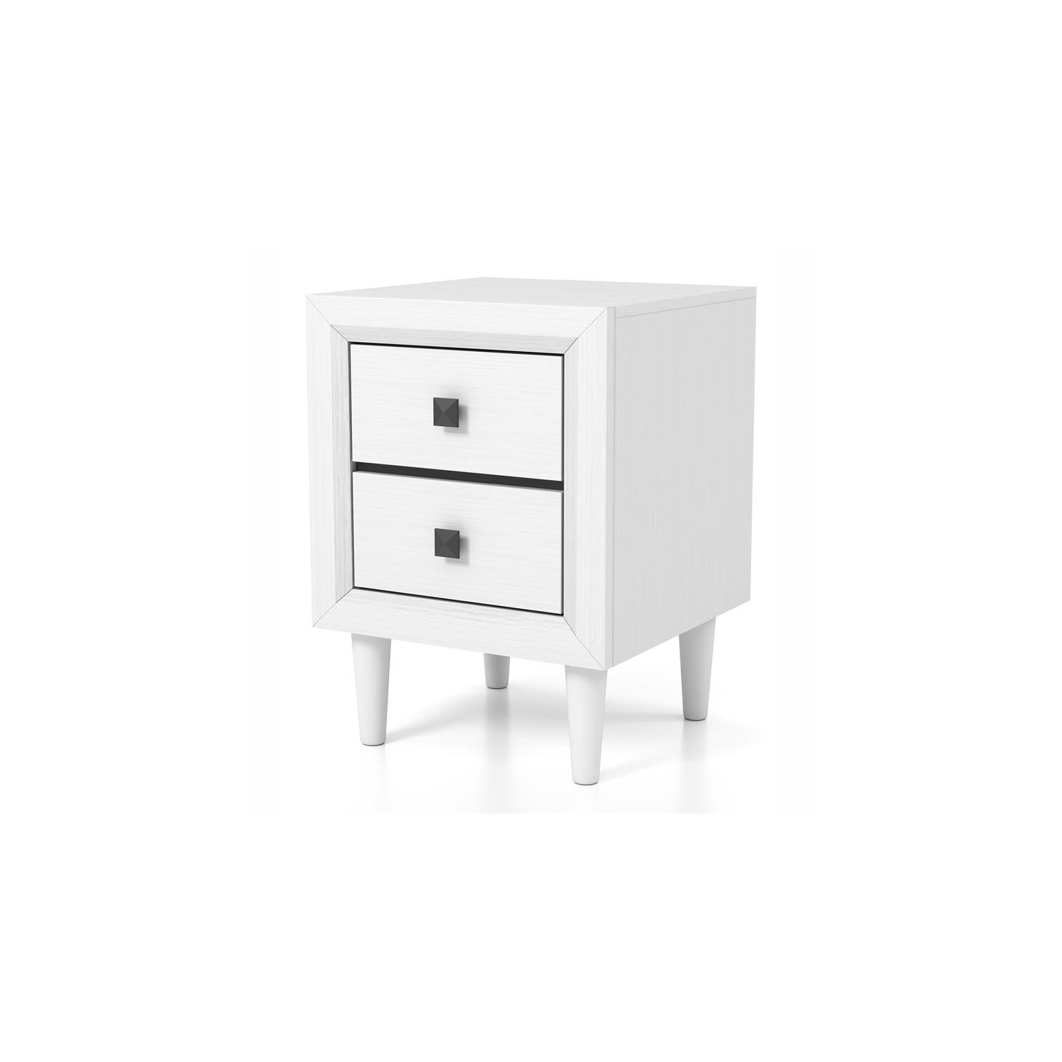 Furniture of America Hetter Transitional Wood 2-Drawer Nightstand in White