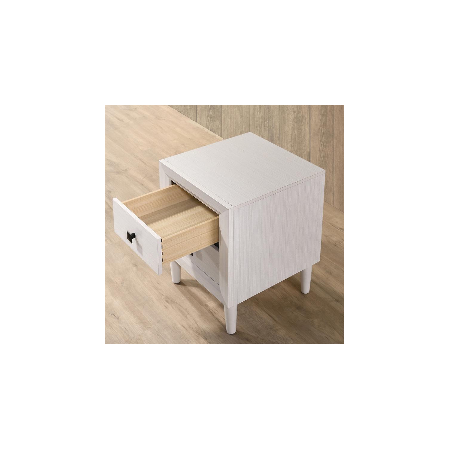 Furniture of America Hetter Transitional Wood 2-Drawer Nightstand in White