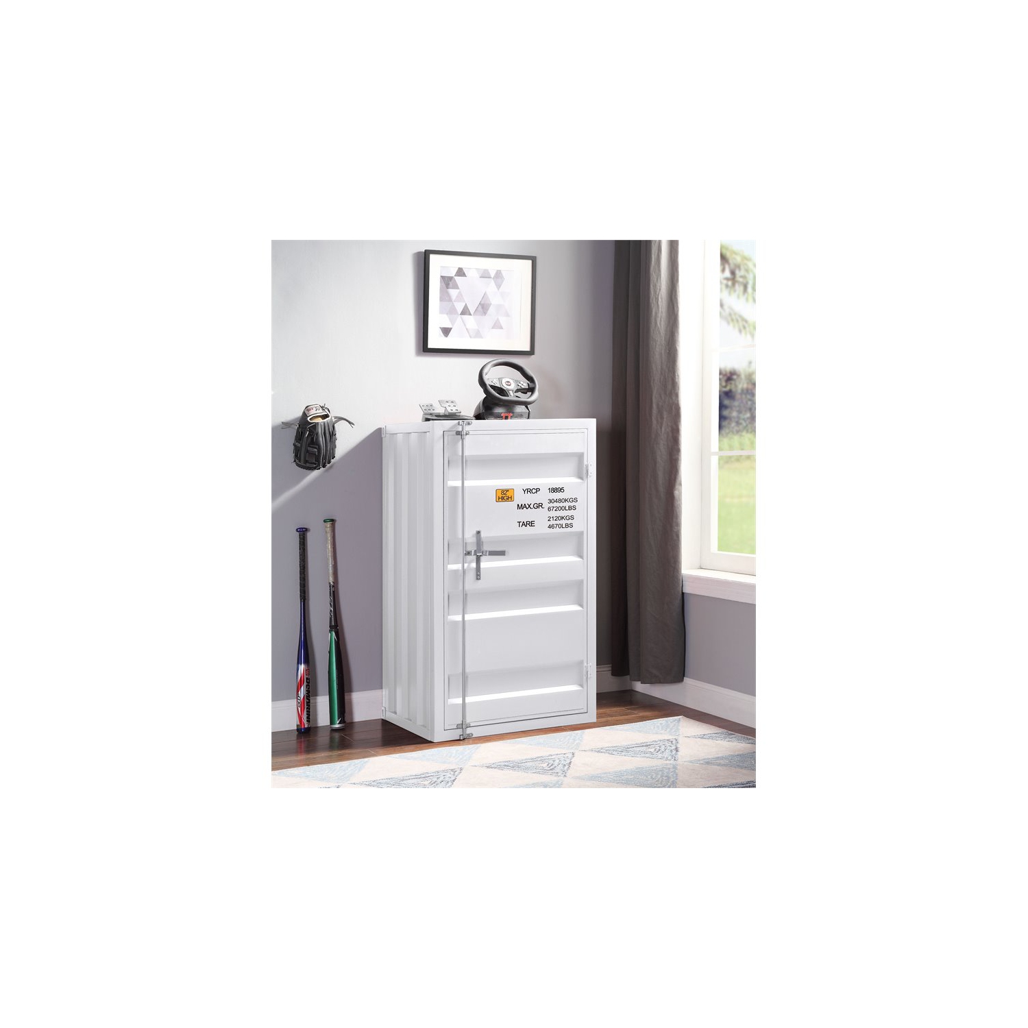 ACME Cargo Chest with 1 Door in White
