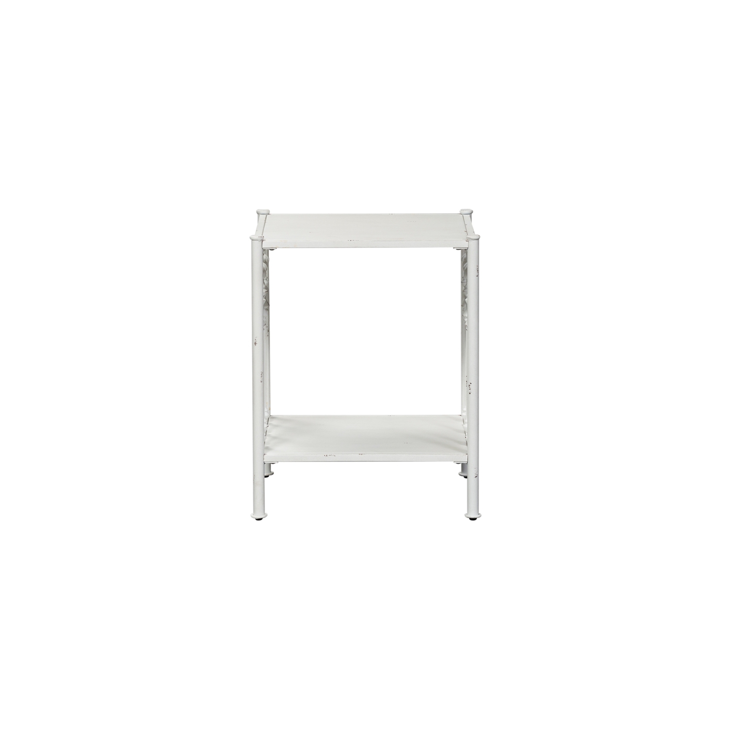 Vintage Series Metal Open Night Stand - Antique White