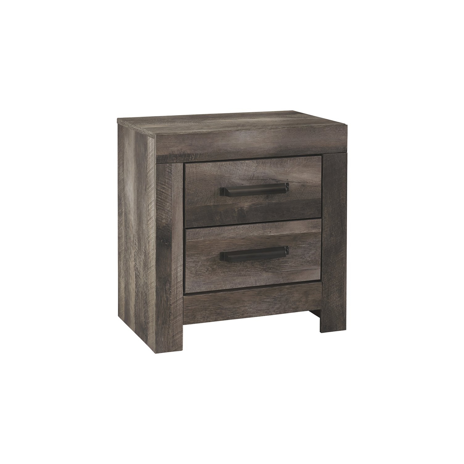 Ashley Furniture Wynnlow 2 Drawer Nightstand with USB Ports in Gray