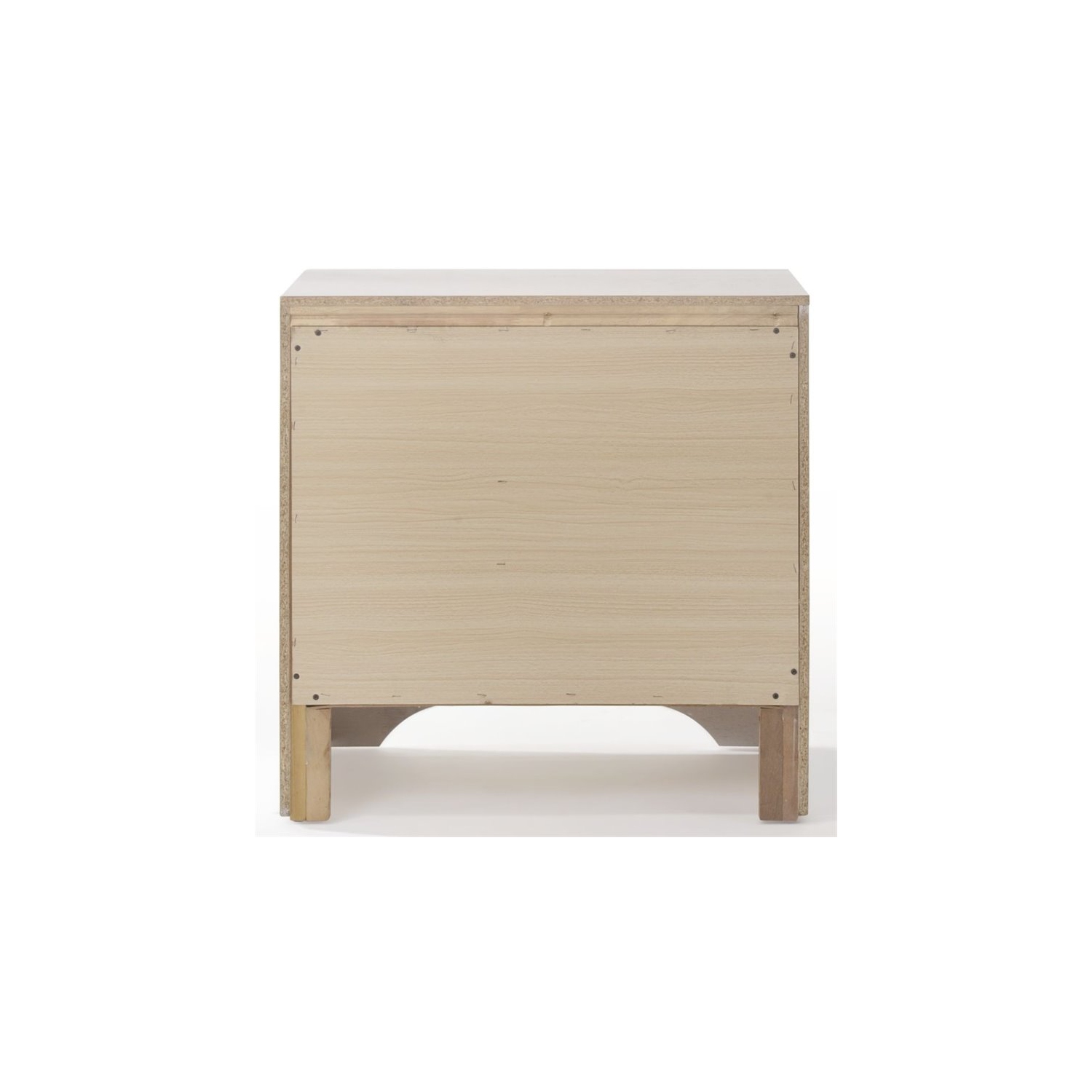 Bowery Hill Square Wood 3-Drawers Bedroom Nightstand in White