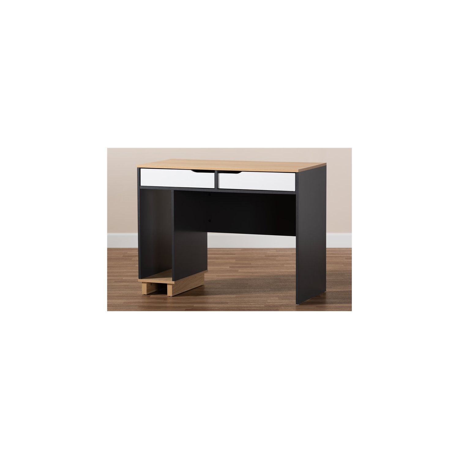 Bowery Hill 2-Drawer Multicolor Wood Computer Desk