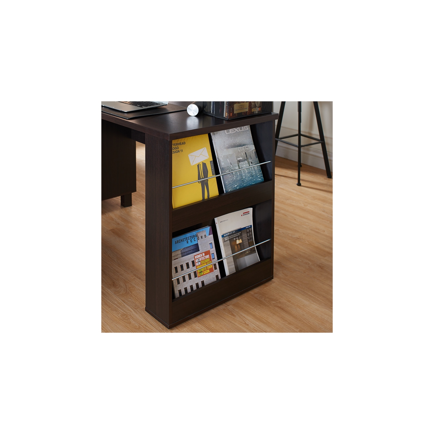 Furniture of America Nickolas Modern Wood 3-Drawer Office Desk in Espresso