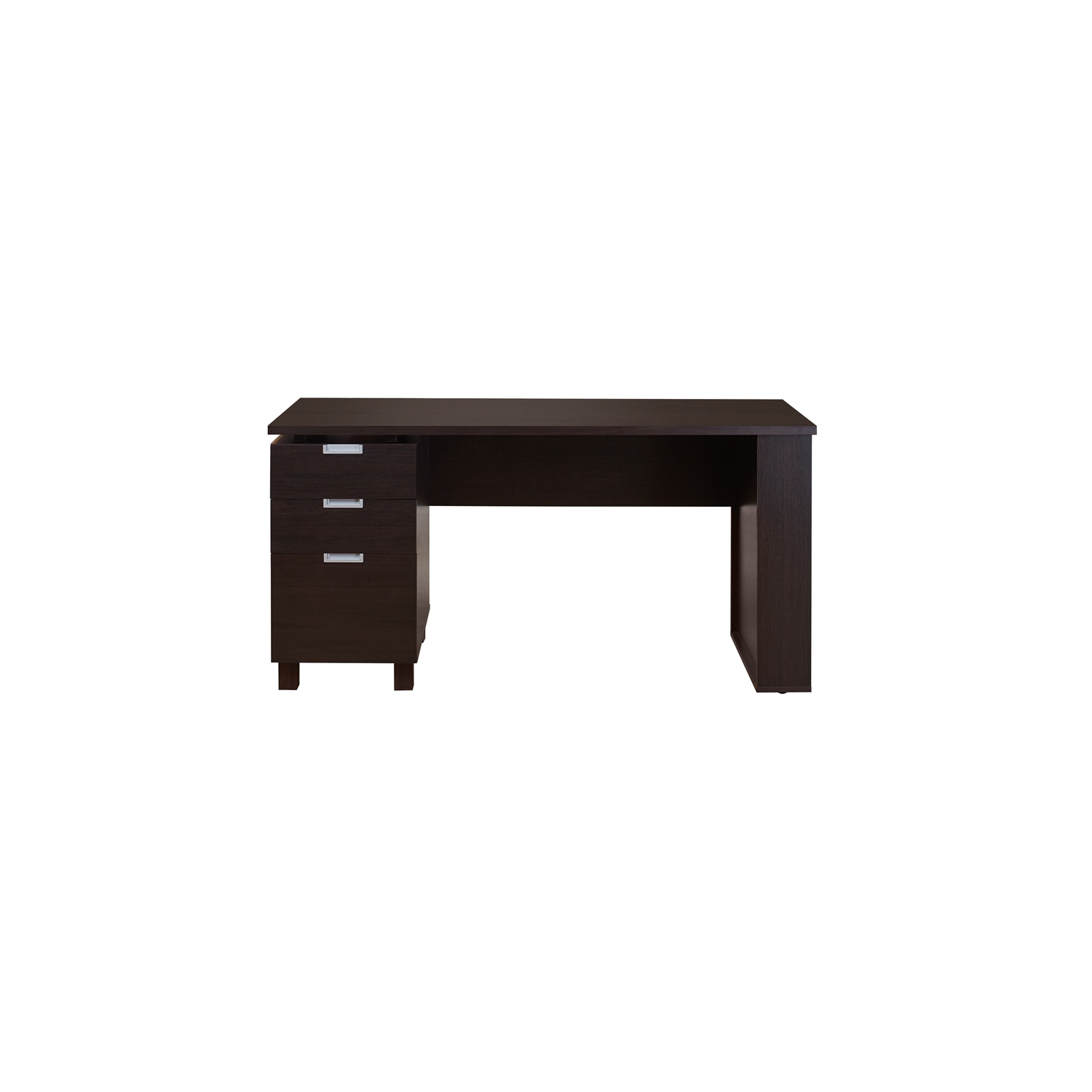 Furniture of America Nickolas Modern Wood 3-Drawer Office Desk in Espresso