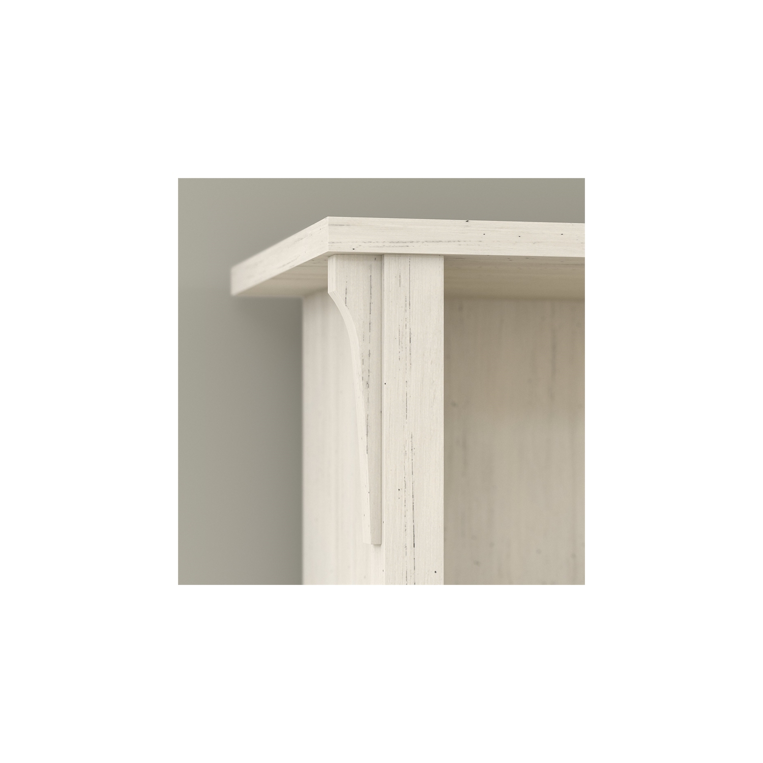 Scranton & Co Furniture Salinas L Shaped Desk with Hutch in Antique White