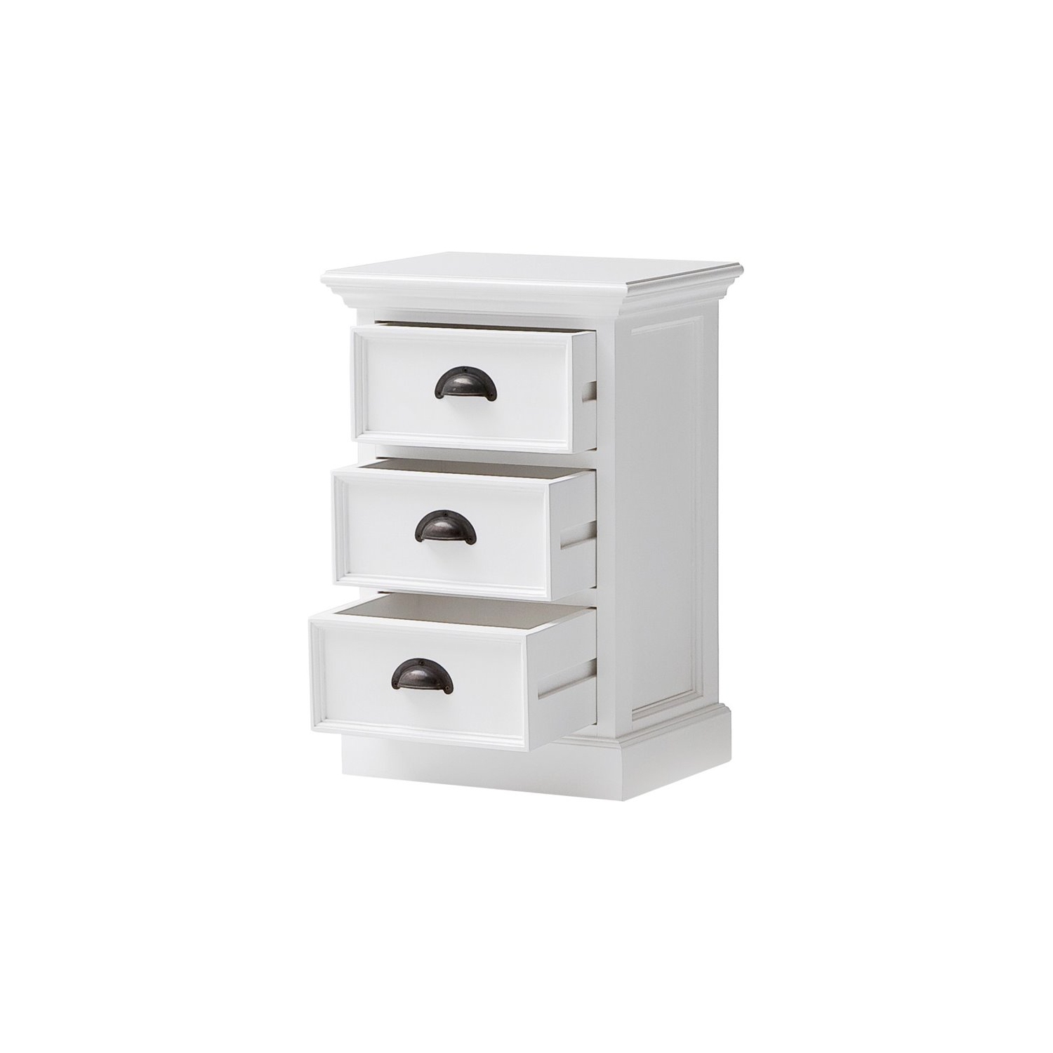 Beaumont Lane Wood 3 Drawer Nightstand/ Bedside in Pure White