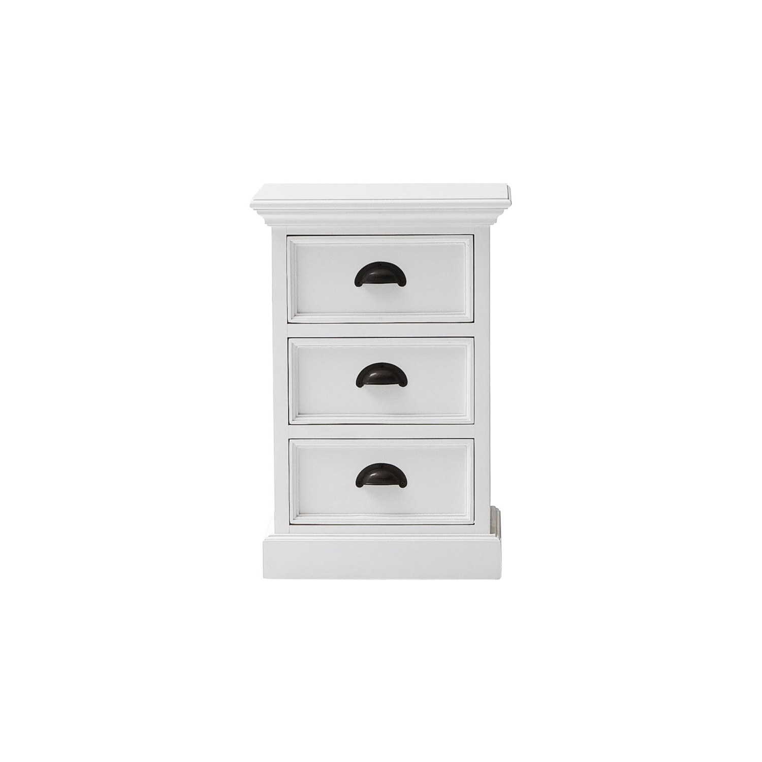 Beaumont Lane Wood 3 Drawer Nightstand/ Bedside in Pure White