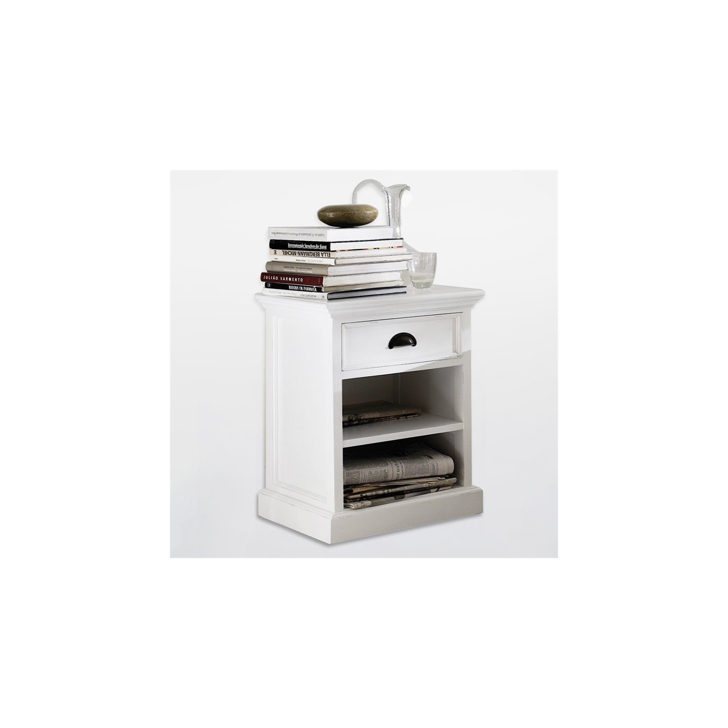 Beaumont Lane 1 Drawer Nightstand in Pure White