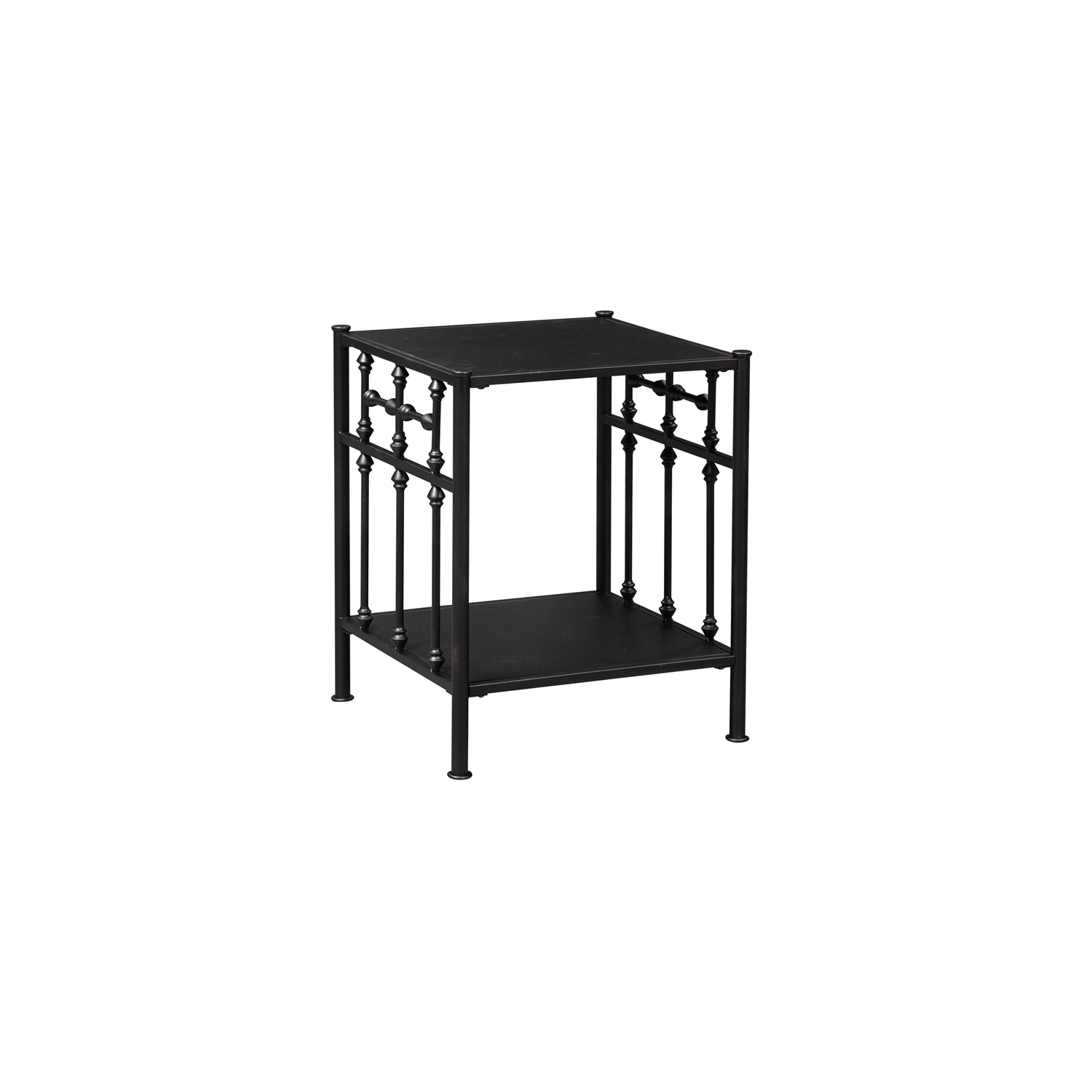 Pemberly Row Modern Open Wood Night Stand in Black