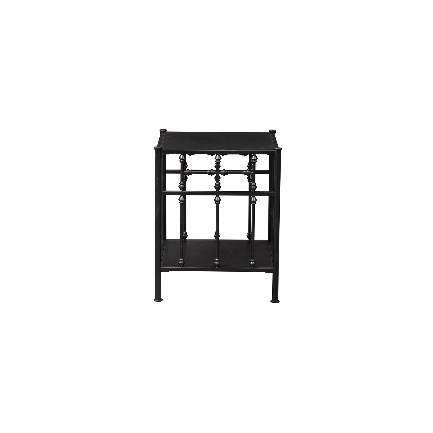 Vintage Series Metal Open Night Stand - Black