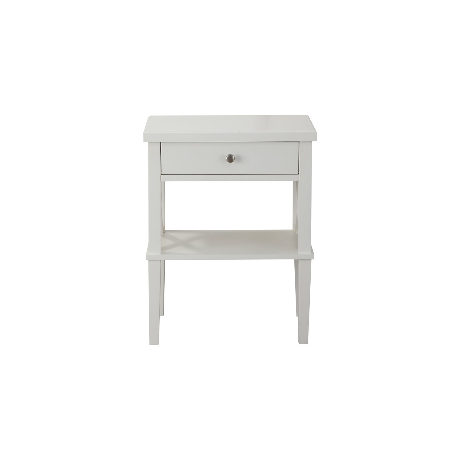 Bowery Hill Contemporary Wood Nightstand in White