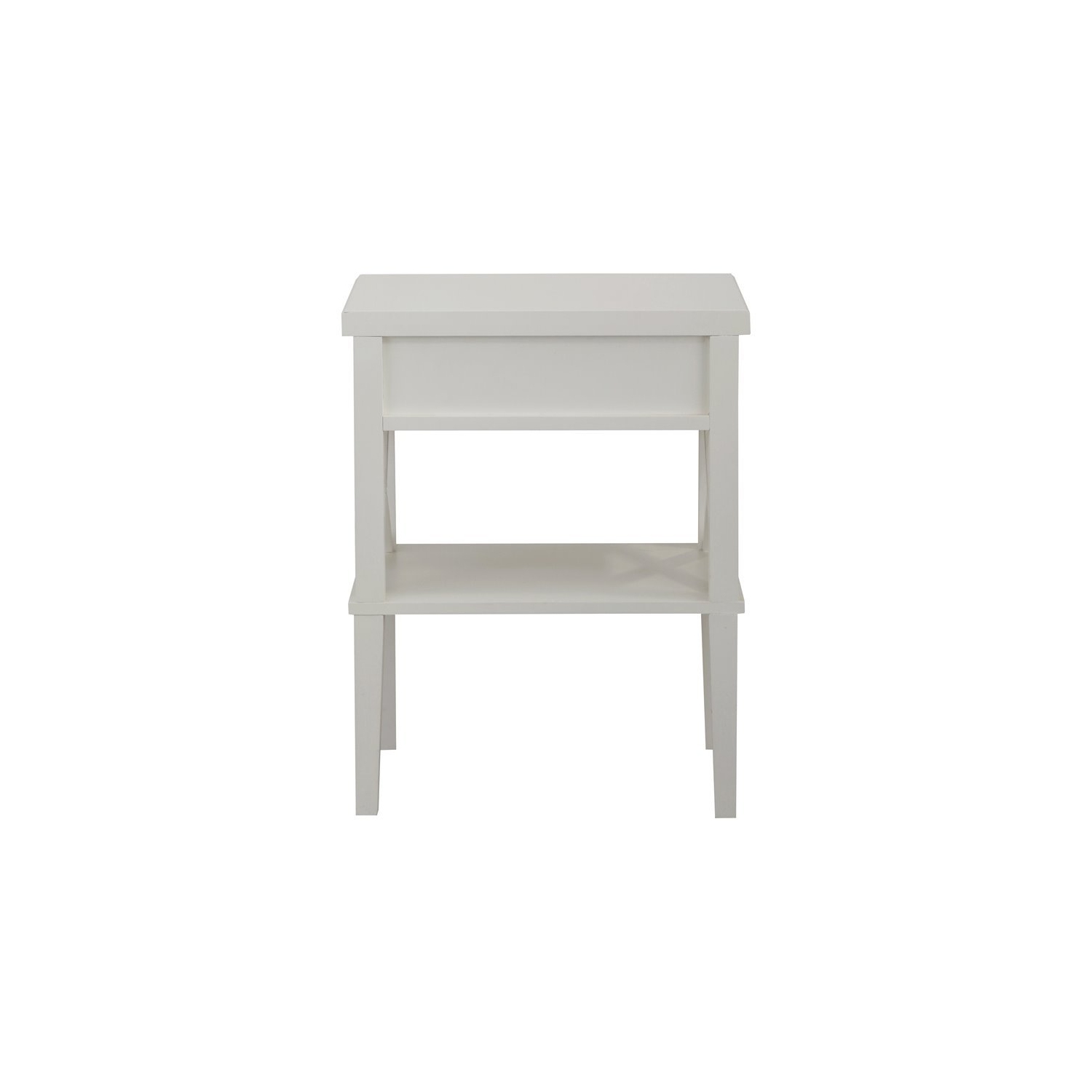 Bowery Hill Contemporary Wood Nightstand in White