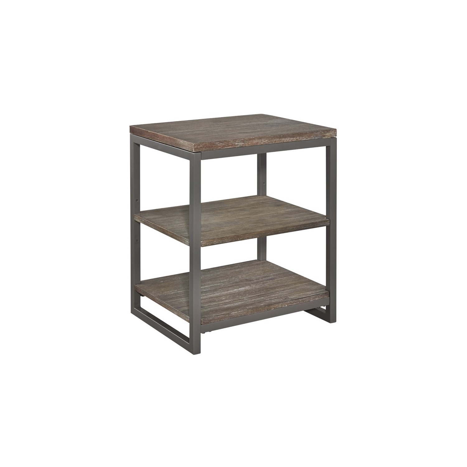 Homestyles Barnside Wood Nightstand in Gray