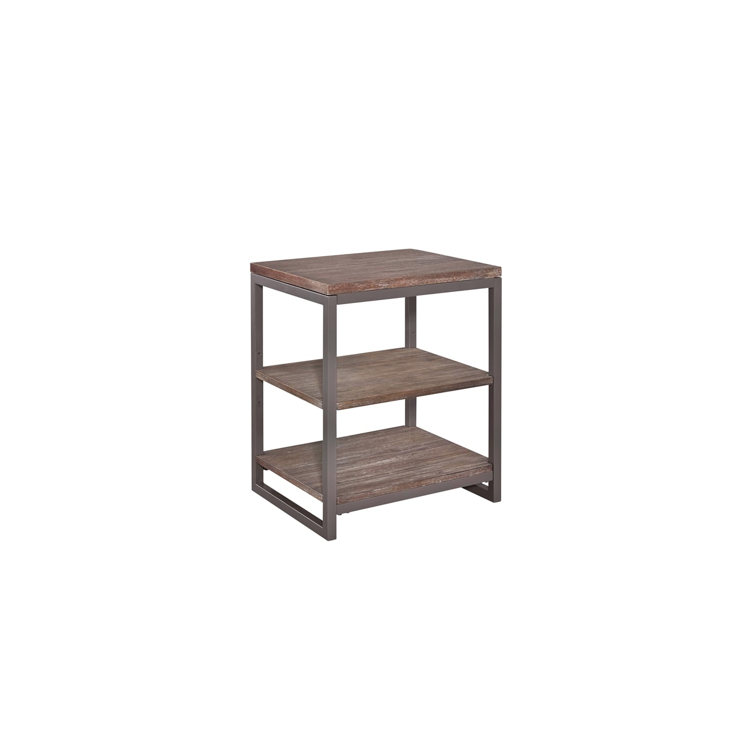 Homestyles Barnside Wood Nightstand in Gray