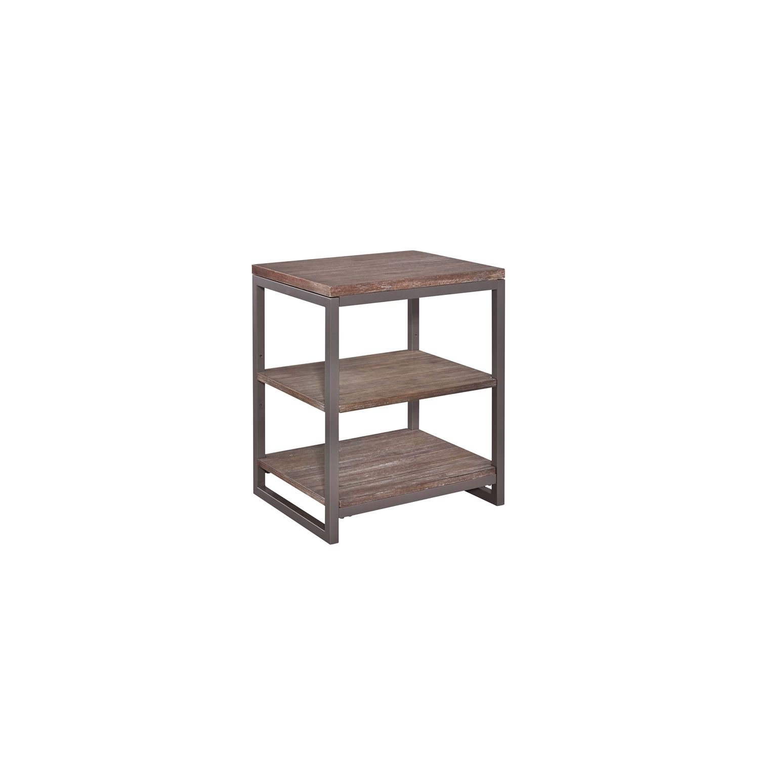 Homestyles Barnside Wood Nightstand in Gray