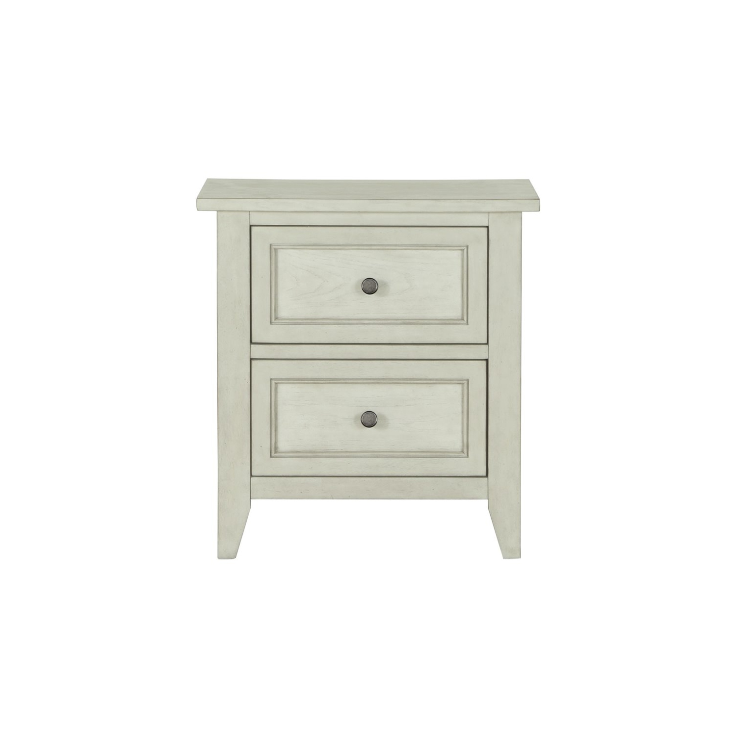 Beaumont Lane 2 Drawer Nightstand in Weathered White