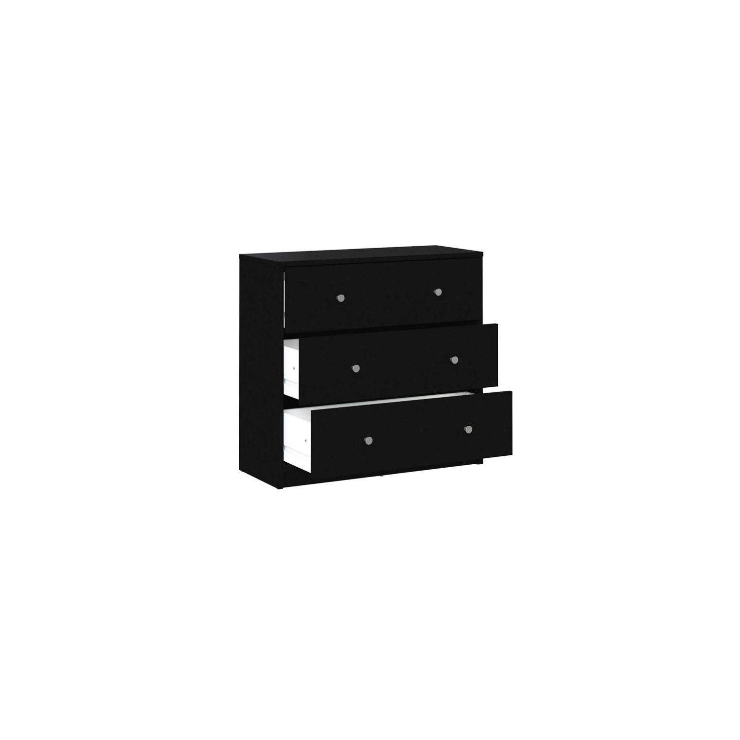 Commode contemporaine à 3 tiroirs Tvilum Portland, noir