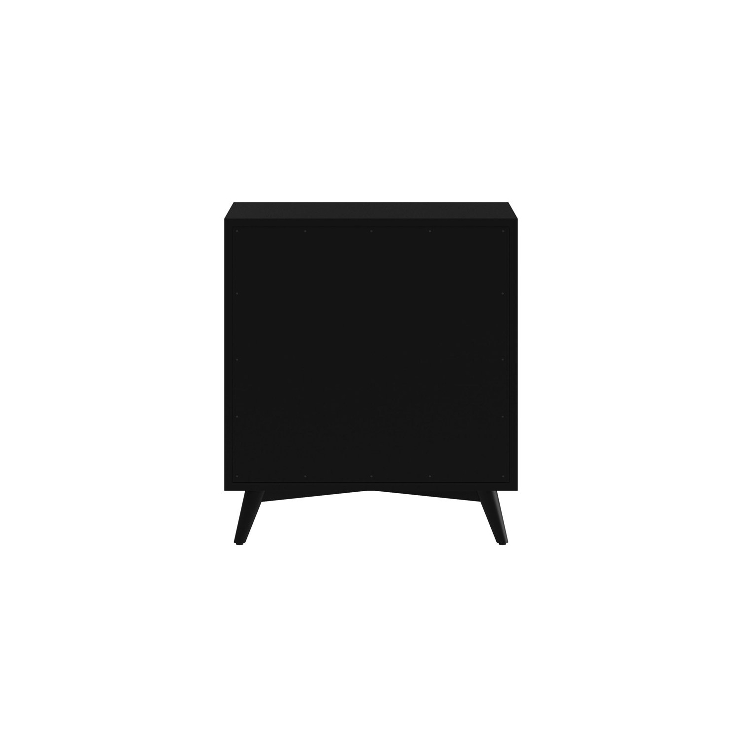 Bowery Hill Mid-Century Mid Century Modern Wood 3 Drawer Small Chest in Black