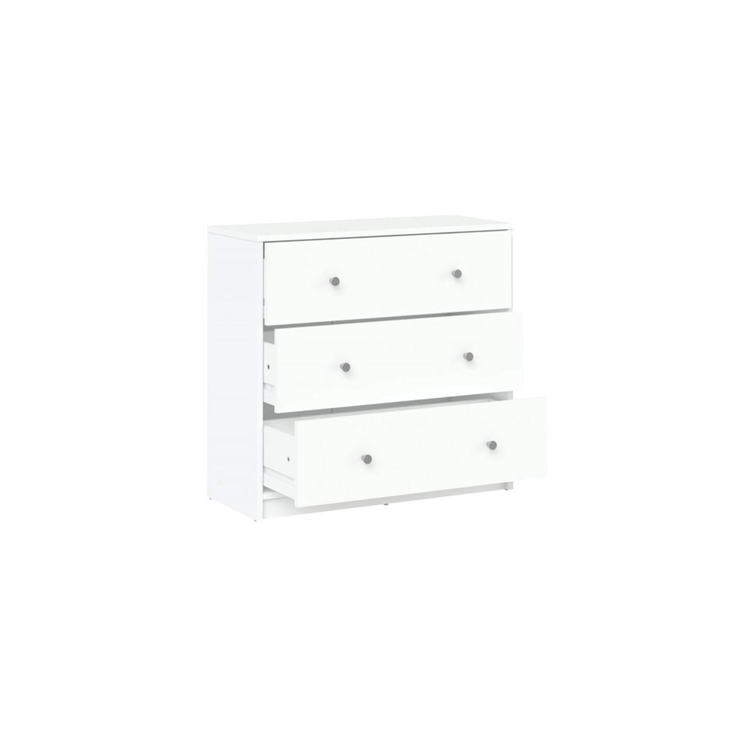 Commode contemporaine à 3 tiroirs Tvilum Portland, blanc