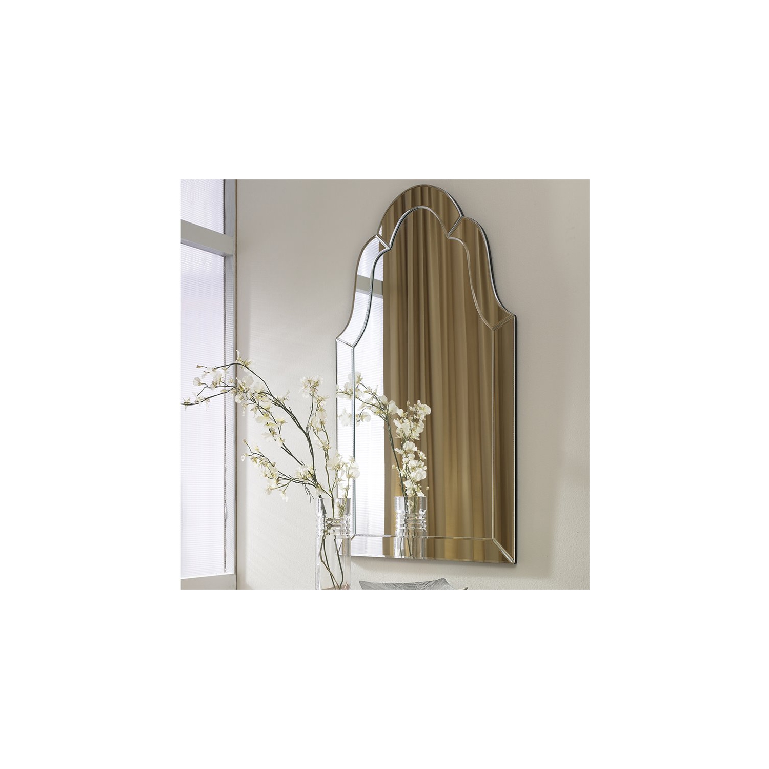 Miroir contemporain biseauté sans cadre Bowery Hill