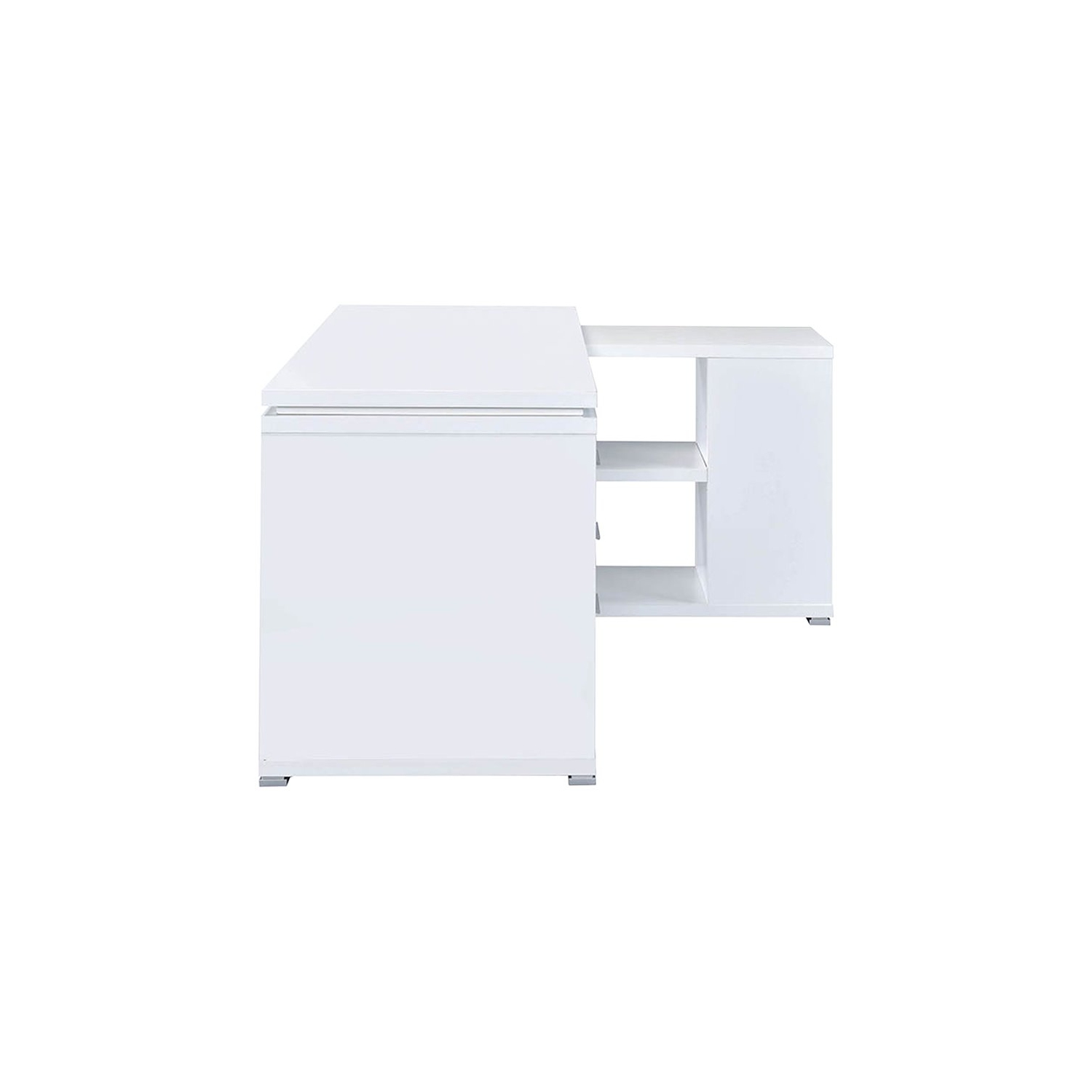 Pemberly Row L Shaped Writing Desk in White