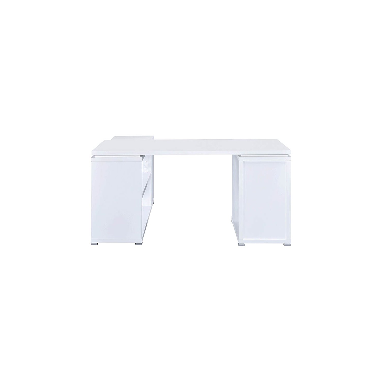 Pemberly Row L Shaped Writing Desk in White