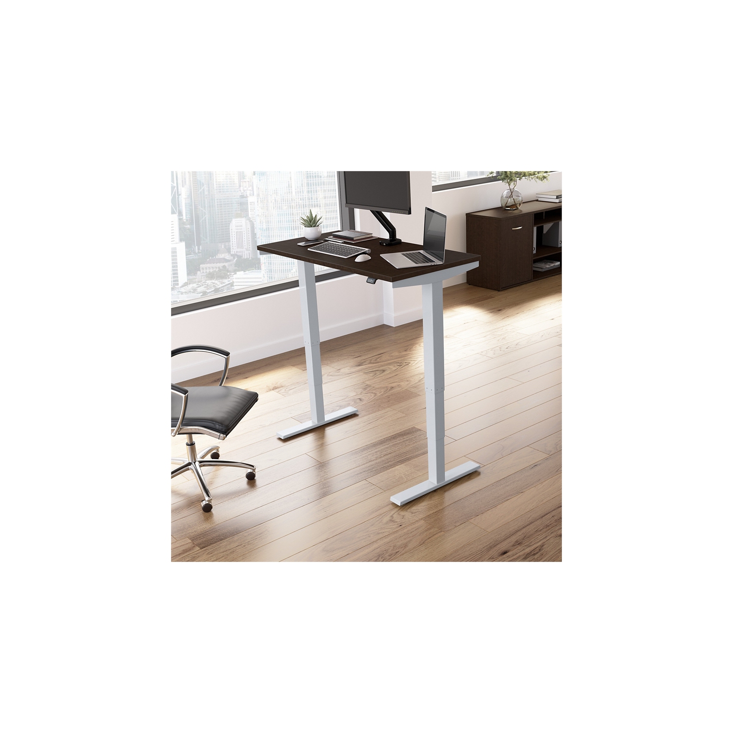 Move 40 Series 48W Height Adjustable Desk in Mocha Cherry - Engineered Wood