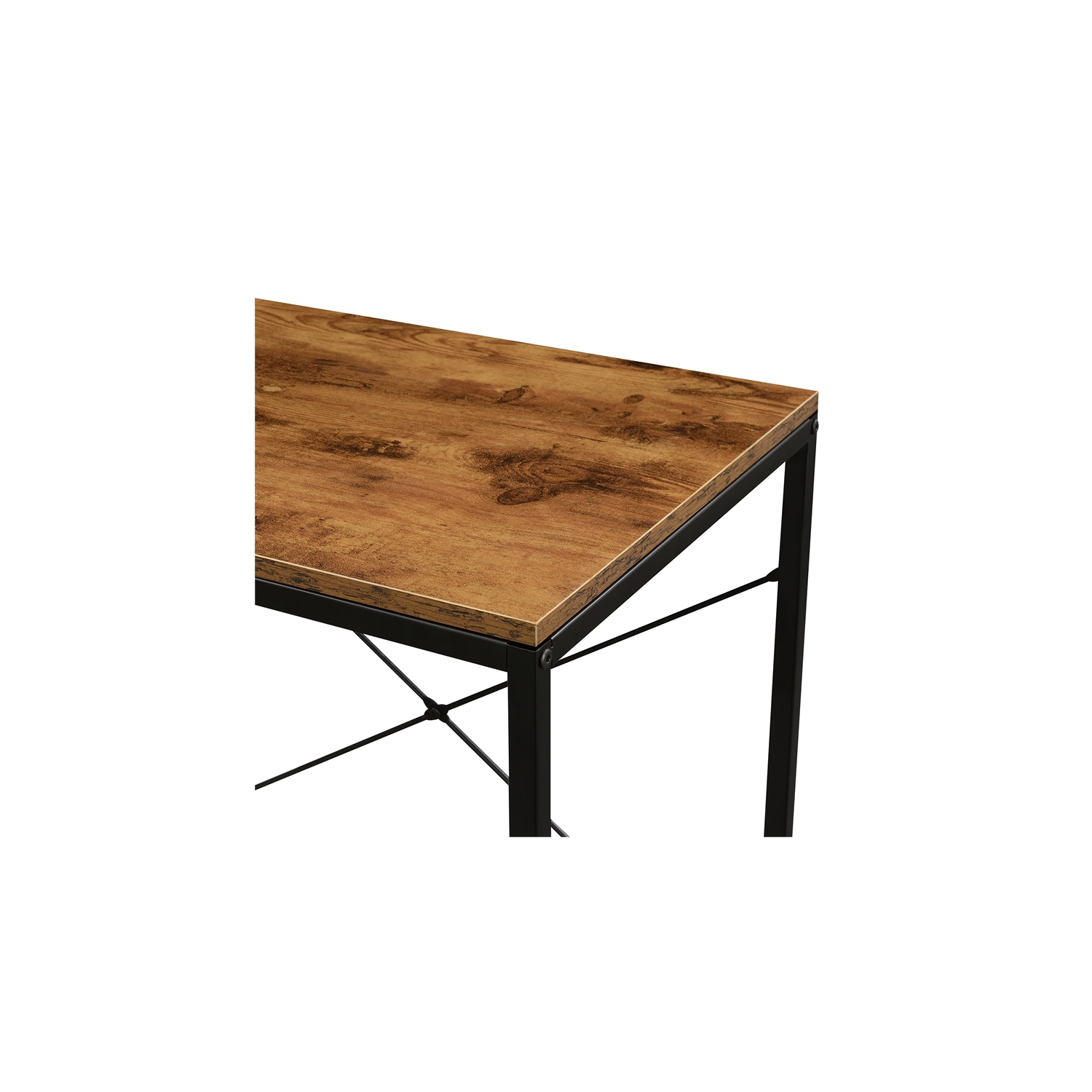 Convenience Concepts Designs2Go Office Workstation with Shelves in Nutmeg Wood