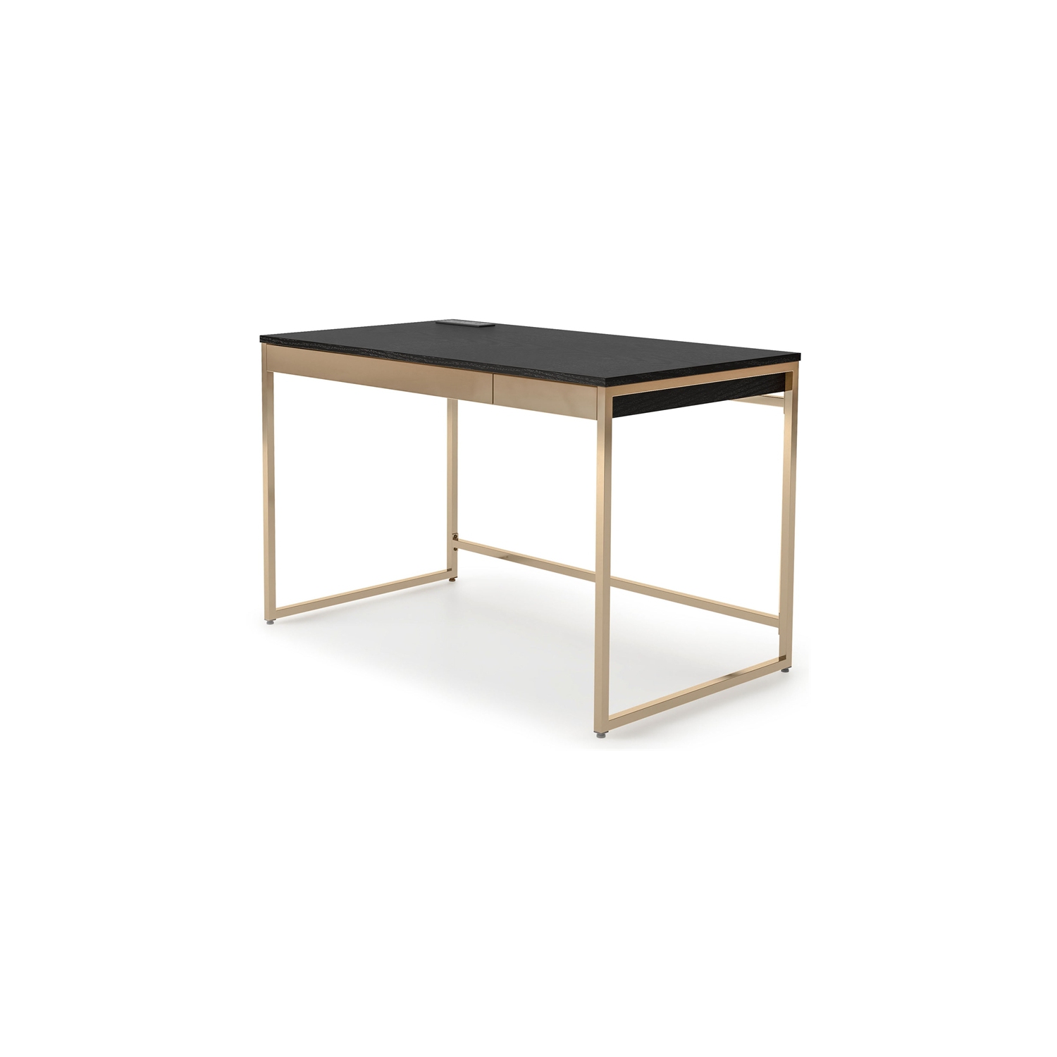 Furniture of America Abair Metal Writing Desk with USB Port in Black