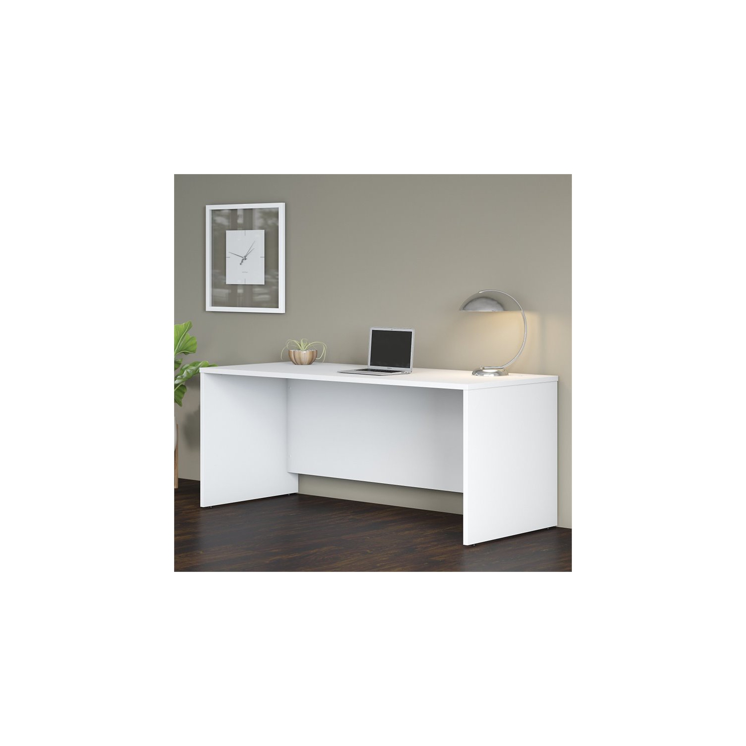 Studio C 72W x 30D Office Desk in White - Engineered Wood