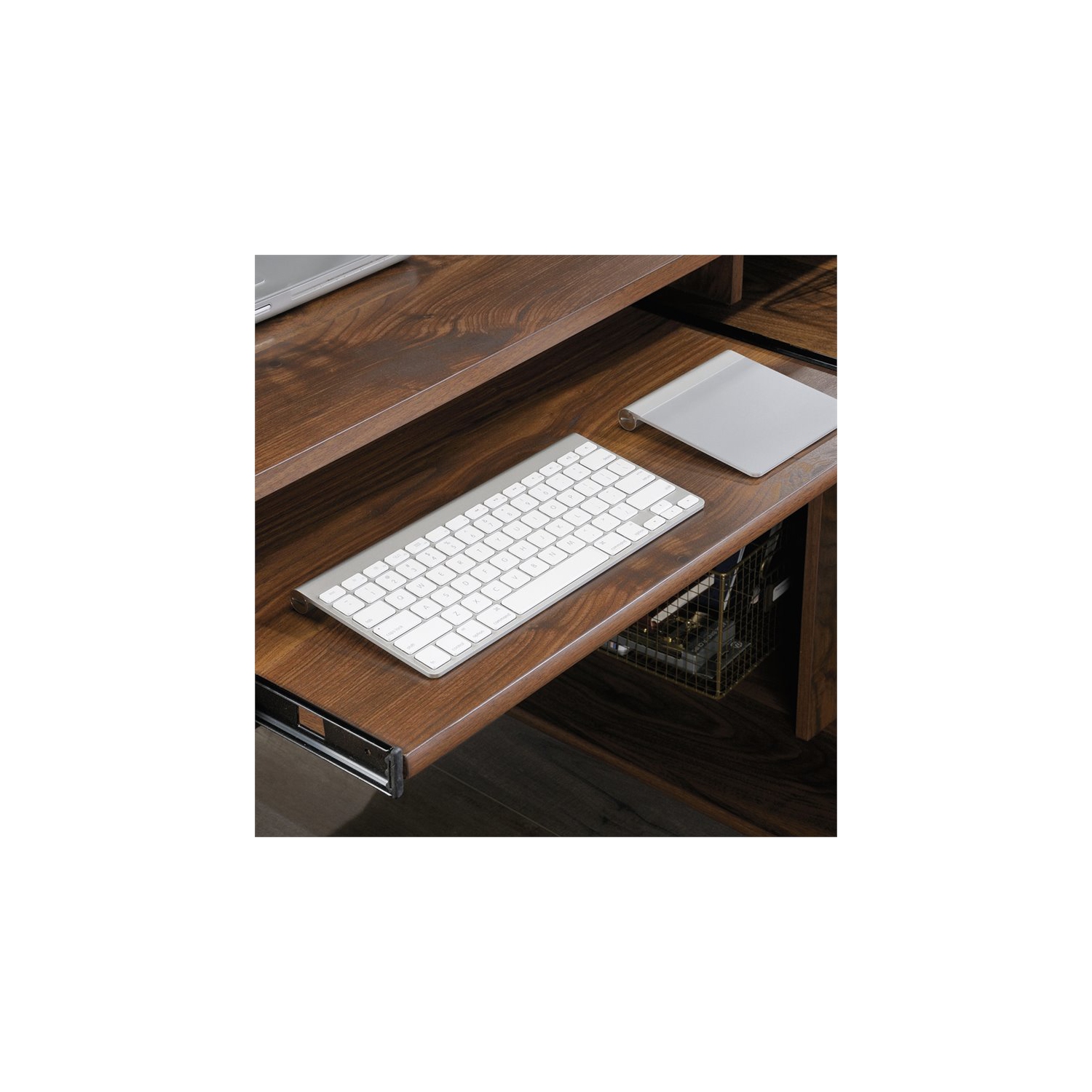 Sauder Clifford Place L Shaped Computer Desk in Grand Walnut