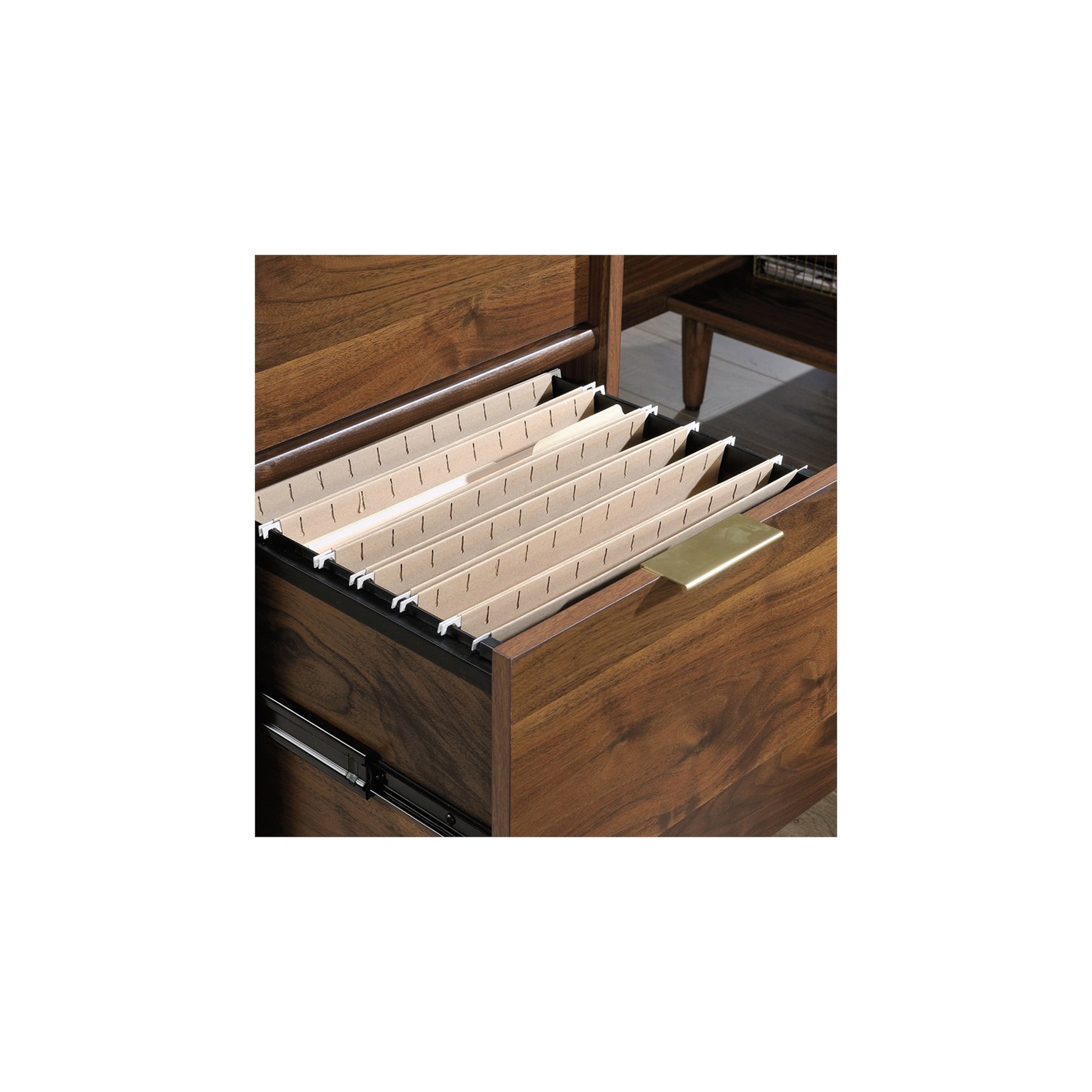 Sauder Clifford Place L Shaped Computer Desk in Grand Walnut