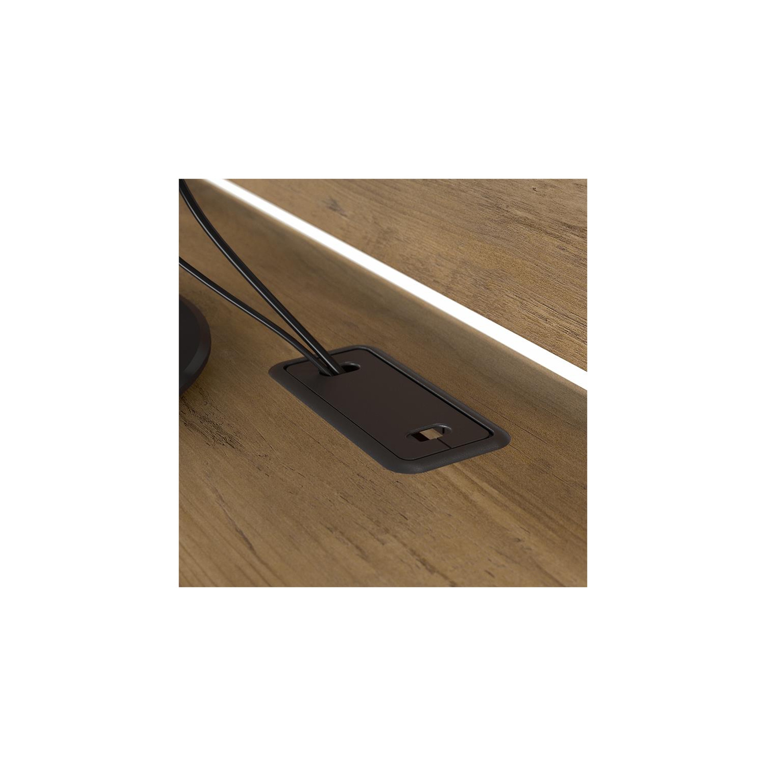 Scranton & Co Furniture Salinas Small Computer Desk with Hutch in Reclaimed Pine