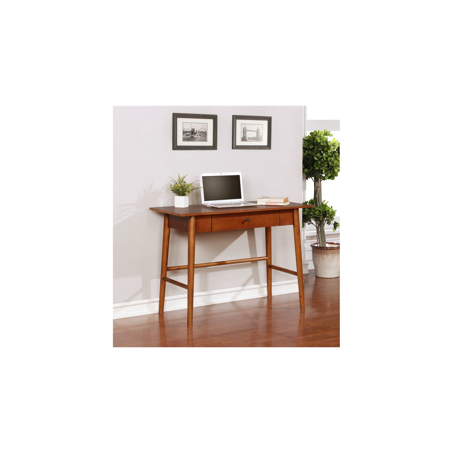 Riverbay Furniture Writing Desk in Warm Brown