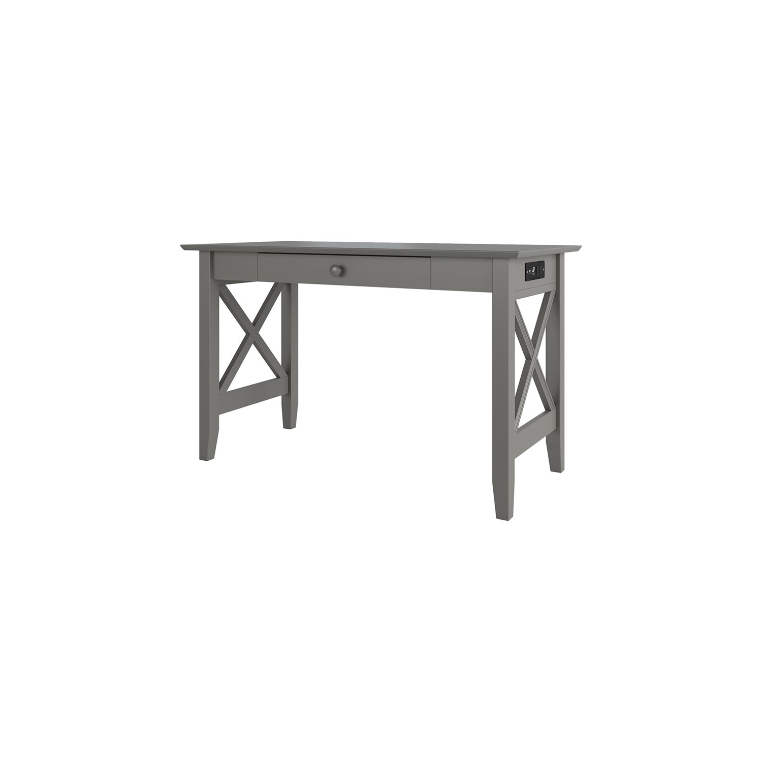 AFI Lexi Charger Writing Desk in Gray