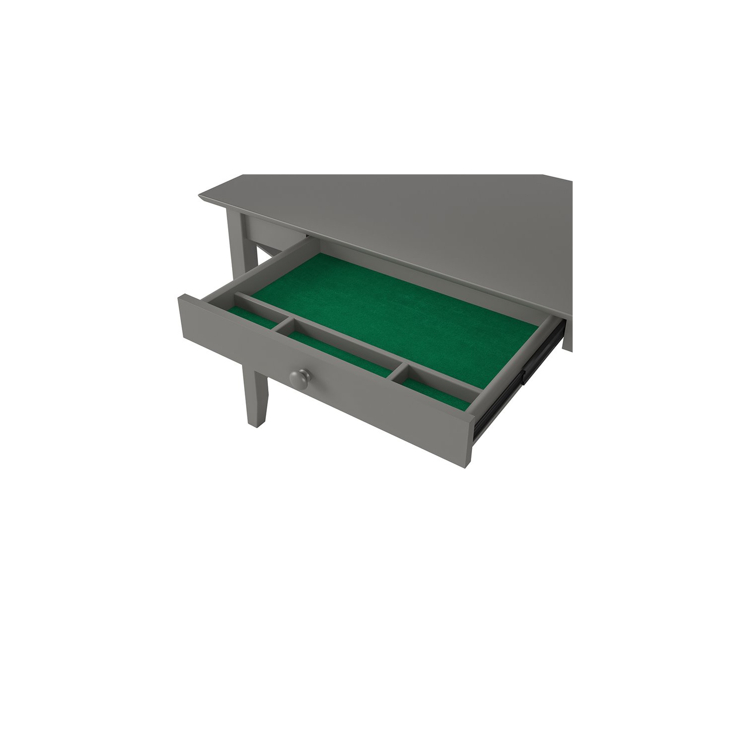 AFI Lexi Charger Writing Desk in Gray