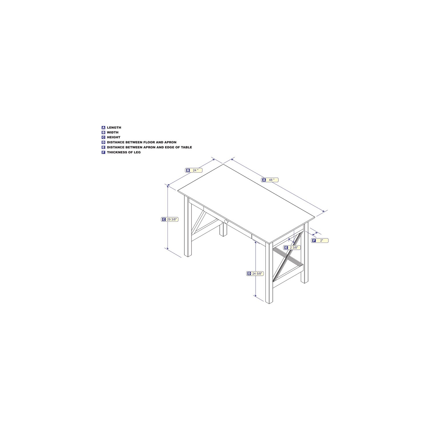 AFI Lexi Charger Writing Desk in Gray