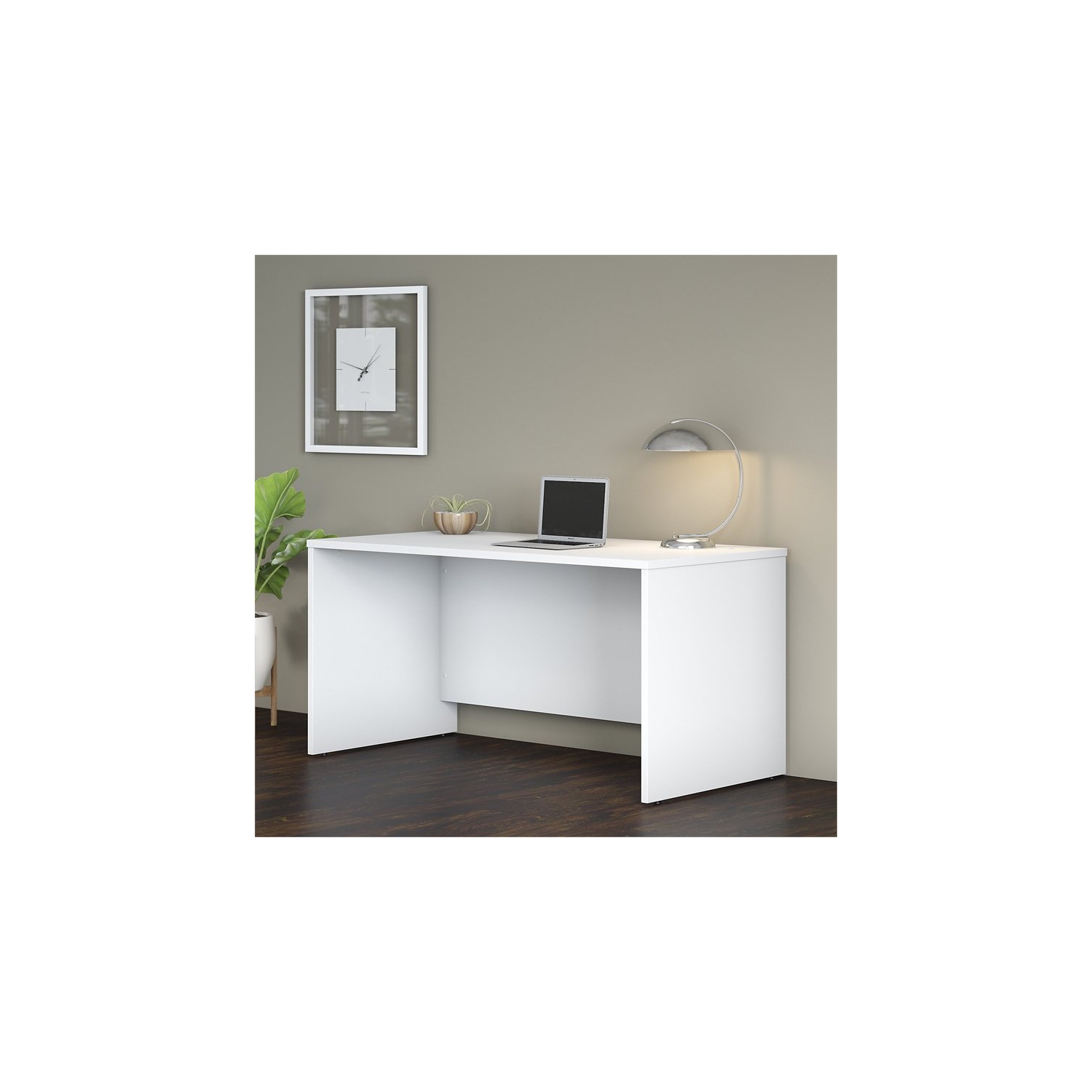 Studio C 60W x 30D Office Desk in White - Engineered Wood