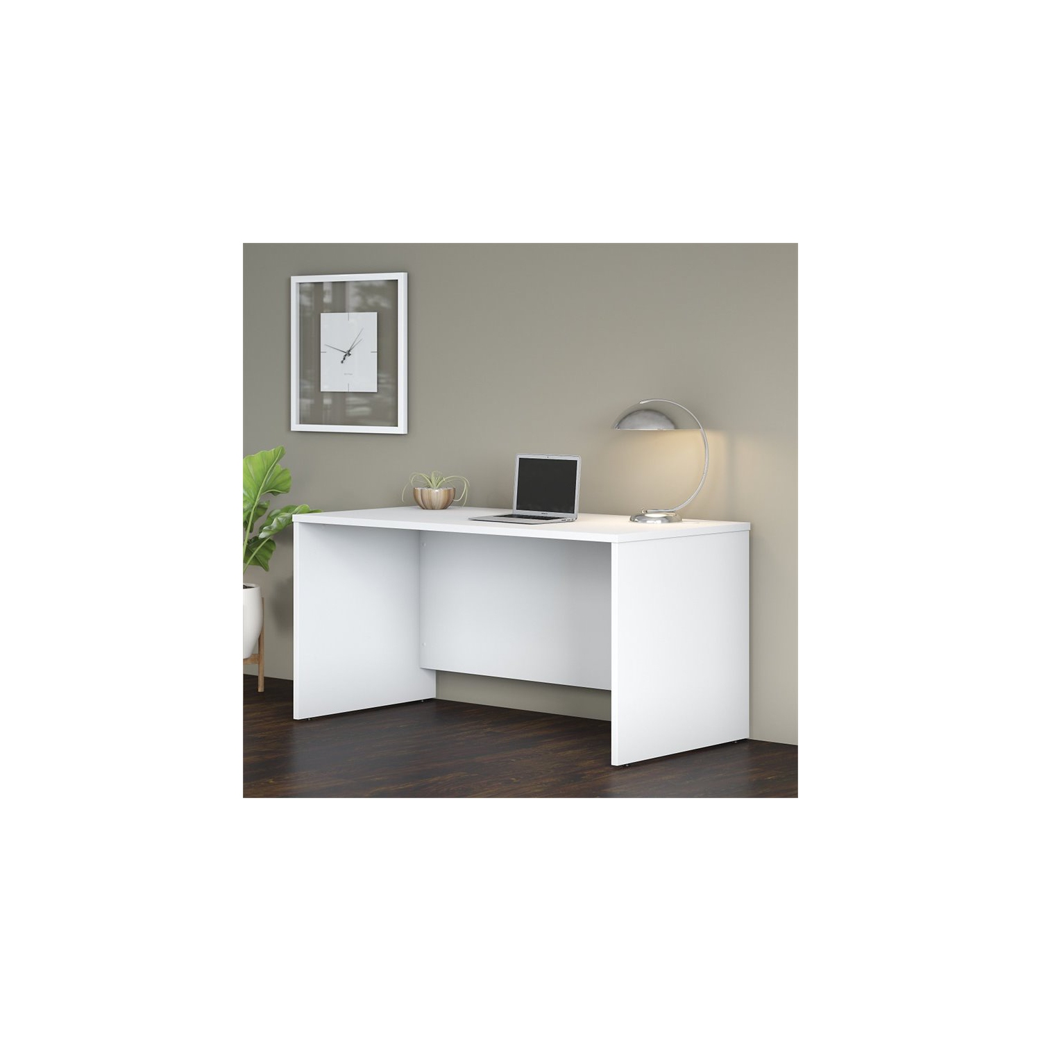 Studio C 60W x 30D Office Desk in White - Engineered Wood