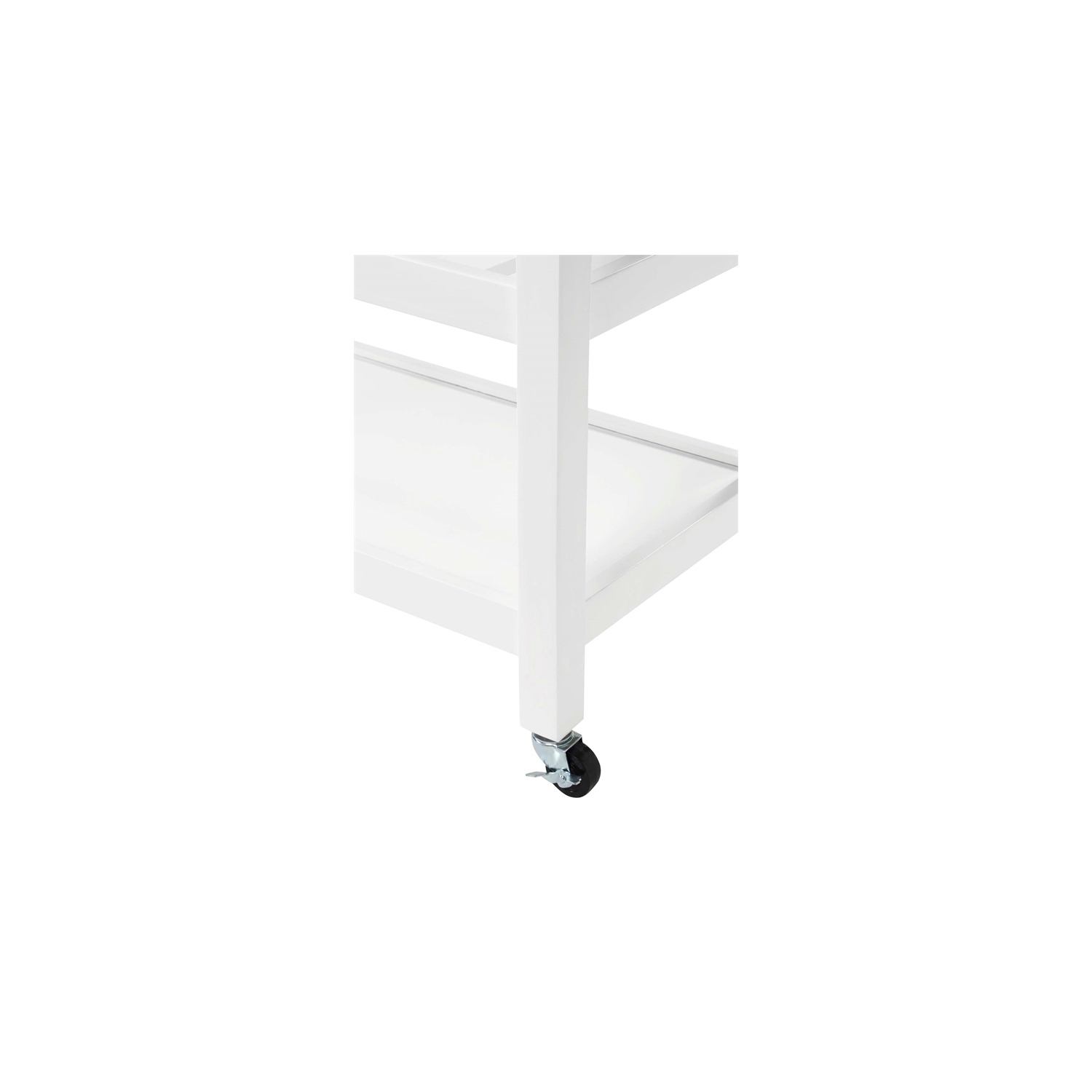 Chariot de cuisine à dessus en bloc de boucher American Heritage en bois blanc