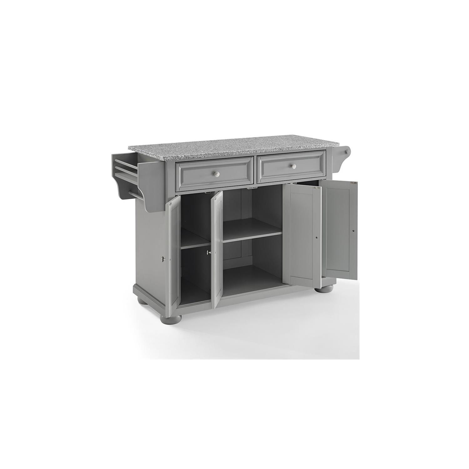 Crosley Alexandria Gray Granite Top Kitchen Island in Vintage Gray