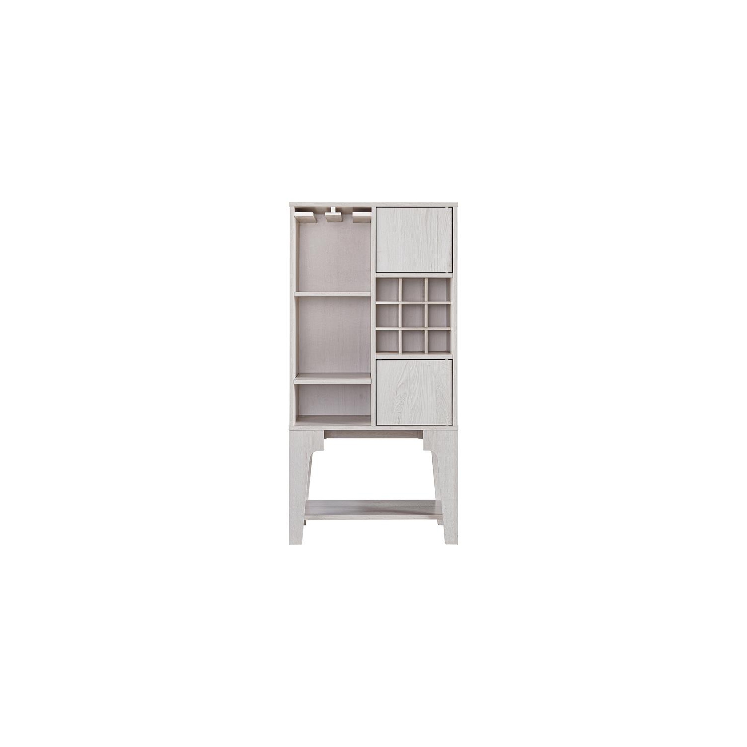 Furniture of America Doxnar Contemporary Wood Wine Rack in White Oak