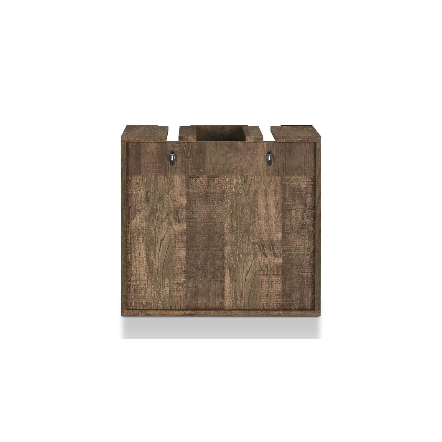 Furniture of America Sacha Wood 8-Bottle Hanging Wine Rack in Reclaimed Oak