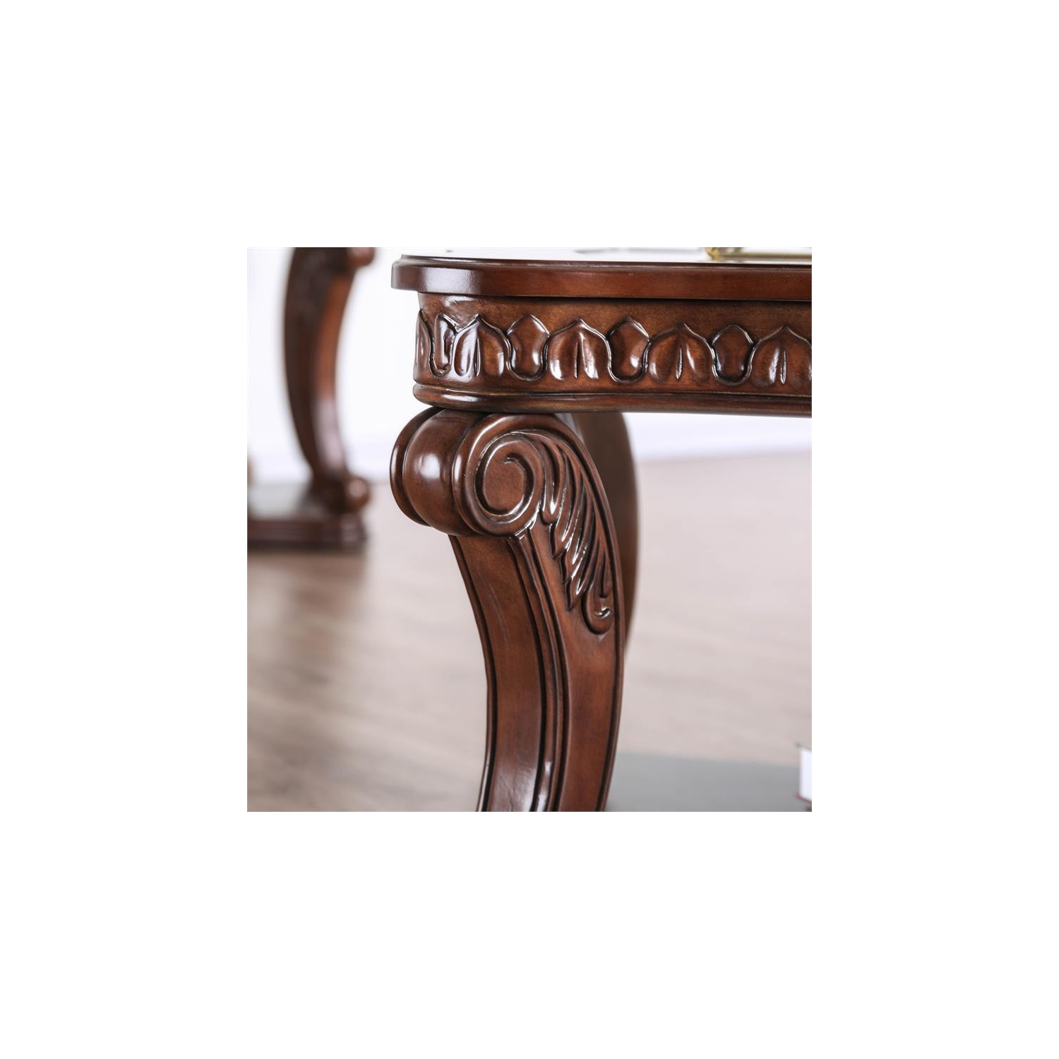 Bowery Hill Traditional Wood Open Shelf End Table in Dark Oak